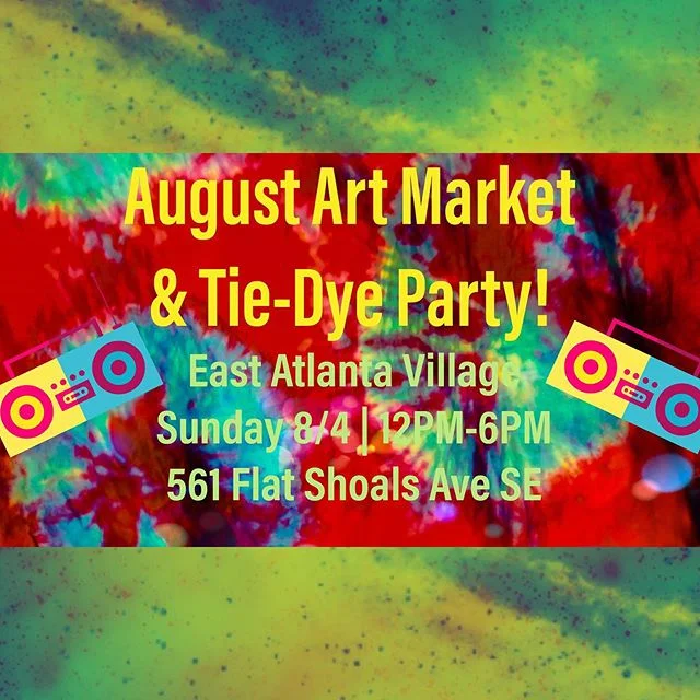 We&rsquo;ll selling tiny art &amp; jewelry today, Sunday ☀️ funday &bull;
&bull;
8.4 in EAV (East Atlanta Village) 12-6pm &bull;
&bull;
Super cool #tiedye event for everyone!!! &bull;
&bull;
 Come out and play!! #atlanta #sundayfunday #tiedye #tiedye