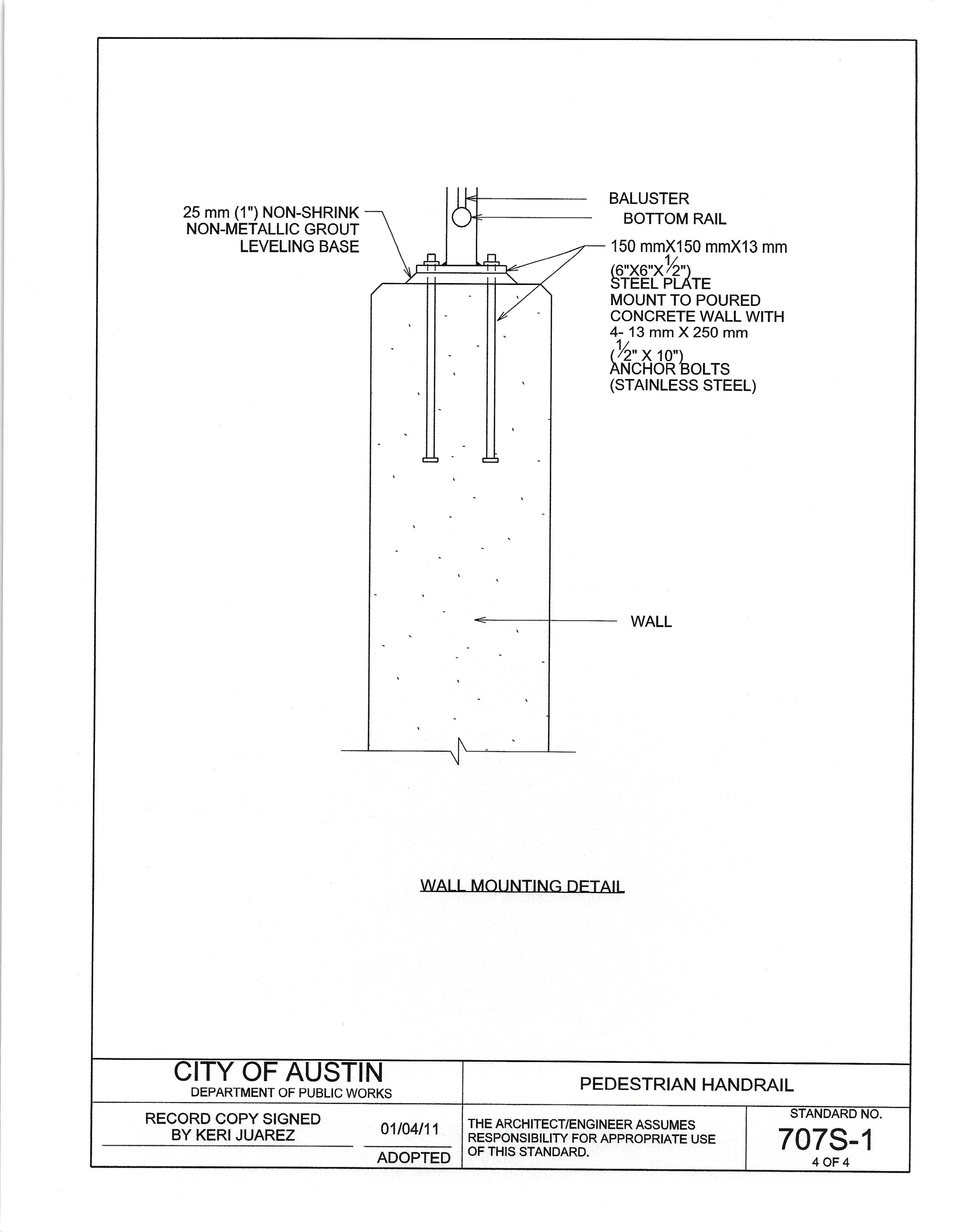 Specifications — Presidio Custom Metalworks