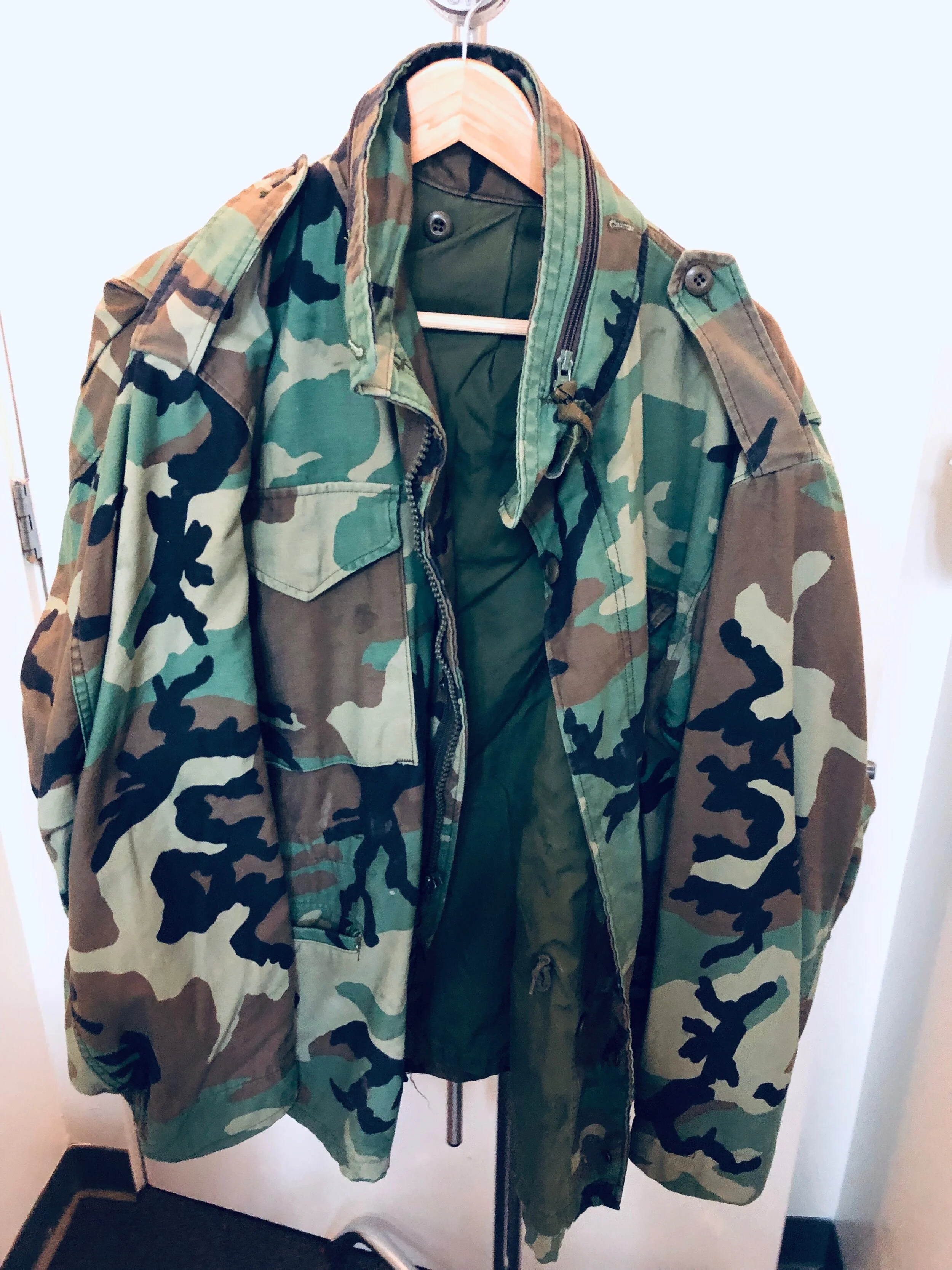 Military Issused Camo Field Jacket - Large Regular
