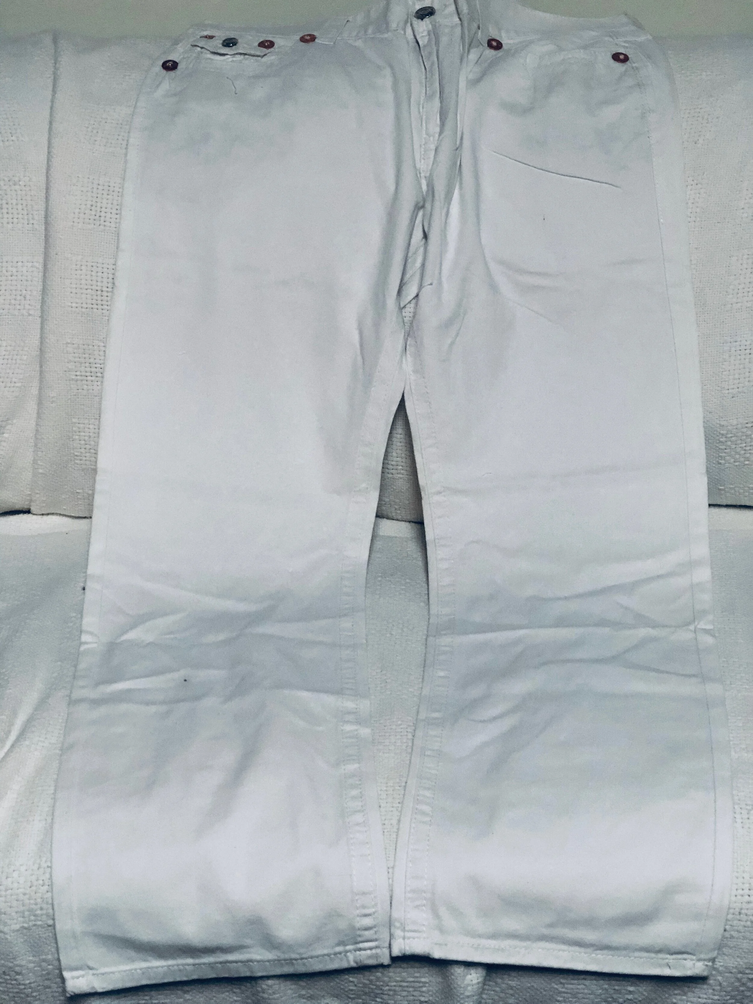 True Religion Jeans Joey Super T White Sz 40