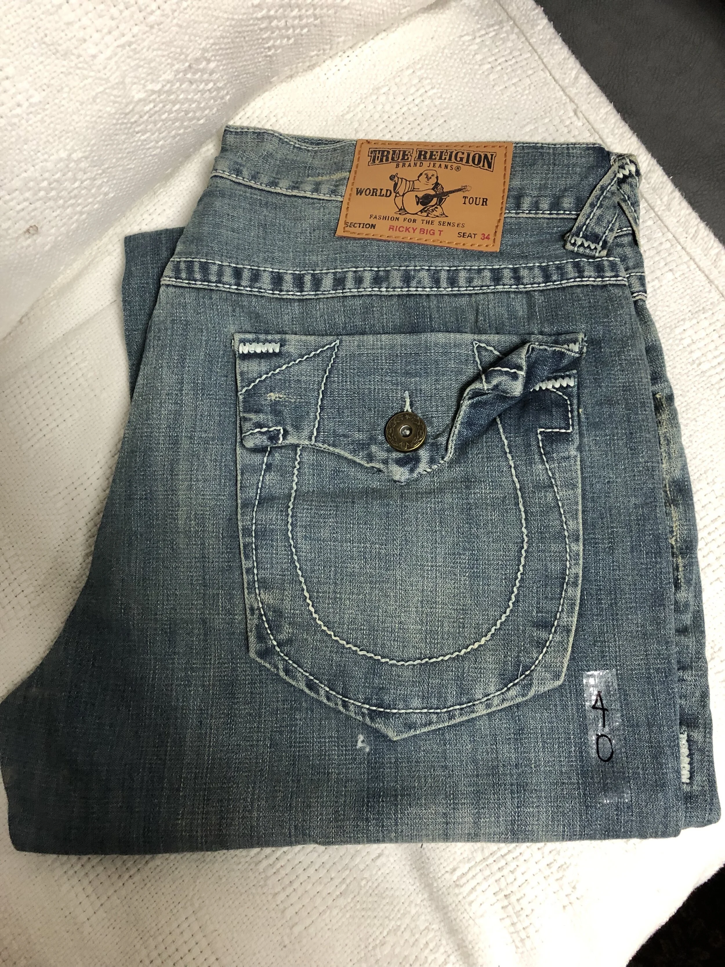 True Religion Ricky Big T Jeans Sz 34