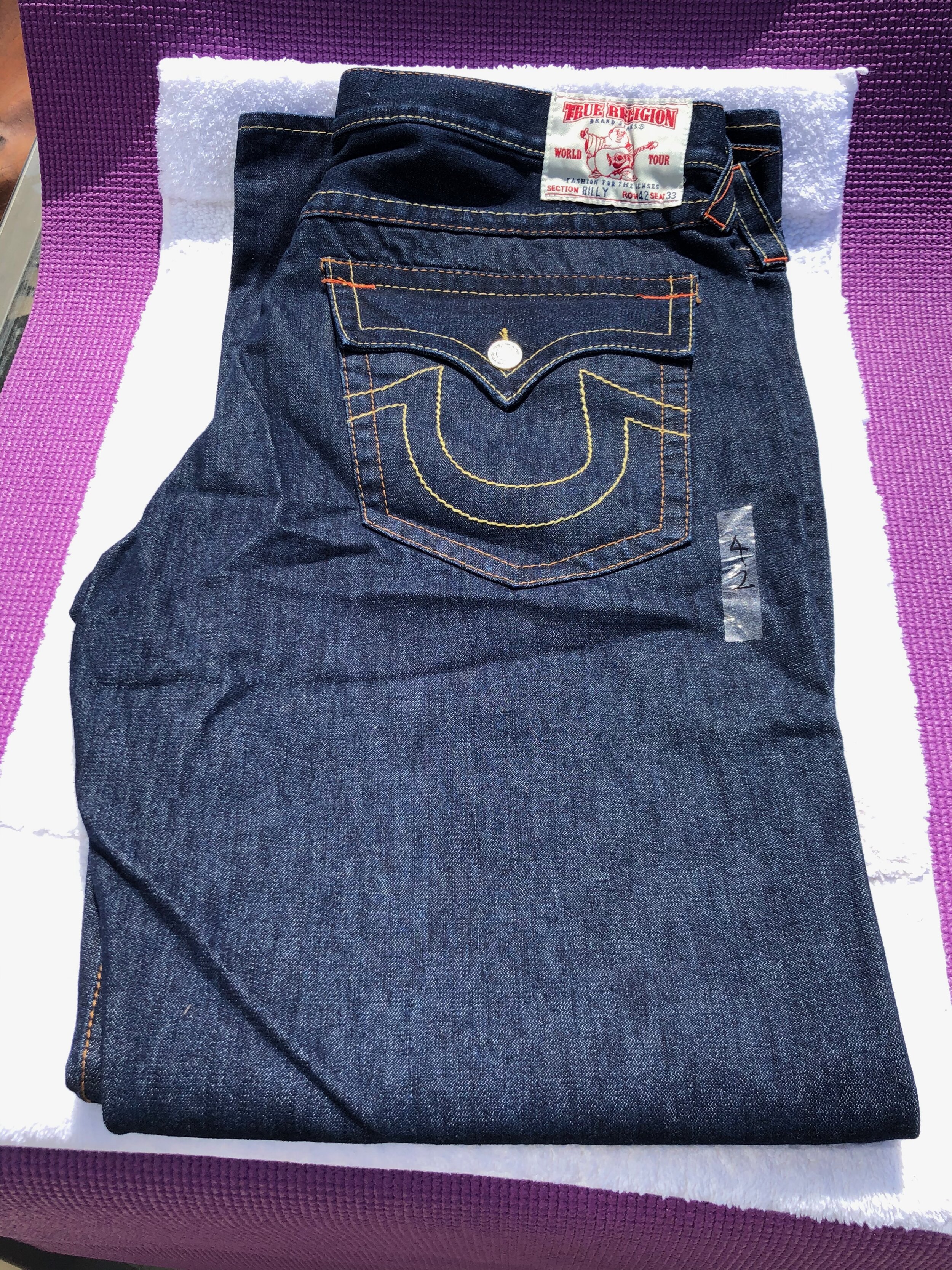 True Religion World Tour Jeans BILLY -  sz 42 x 33