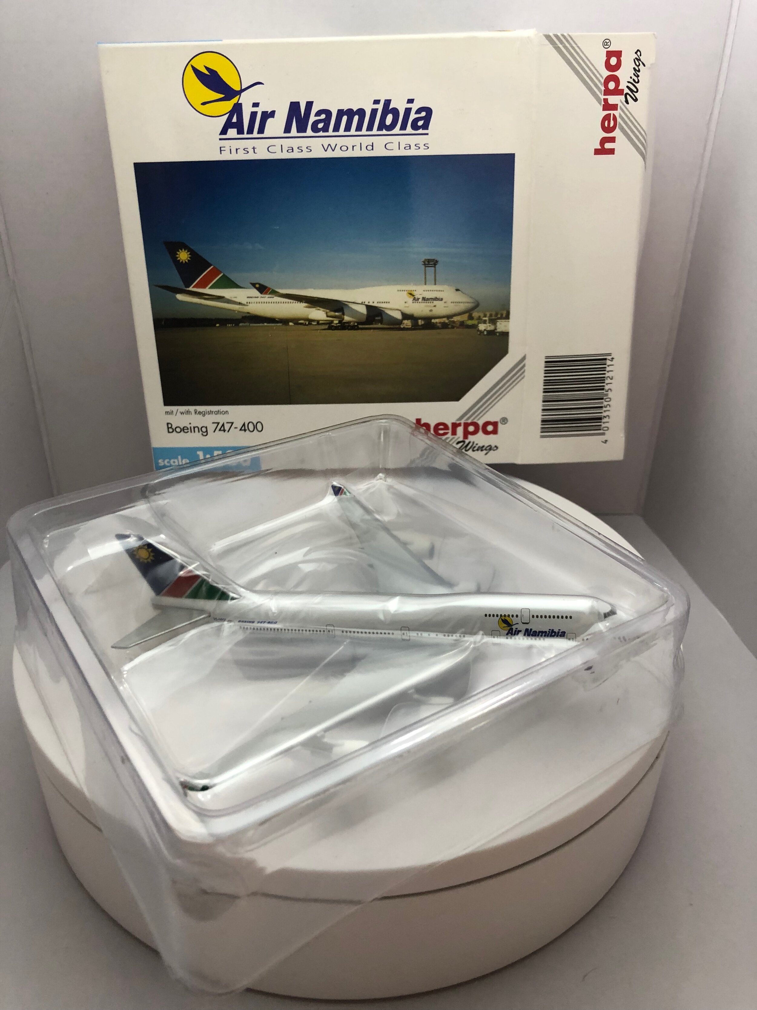 Air Namibia Boeing 747-400 Scale 1:500 - Herpa Model #512114 New
