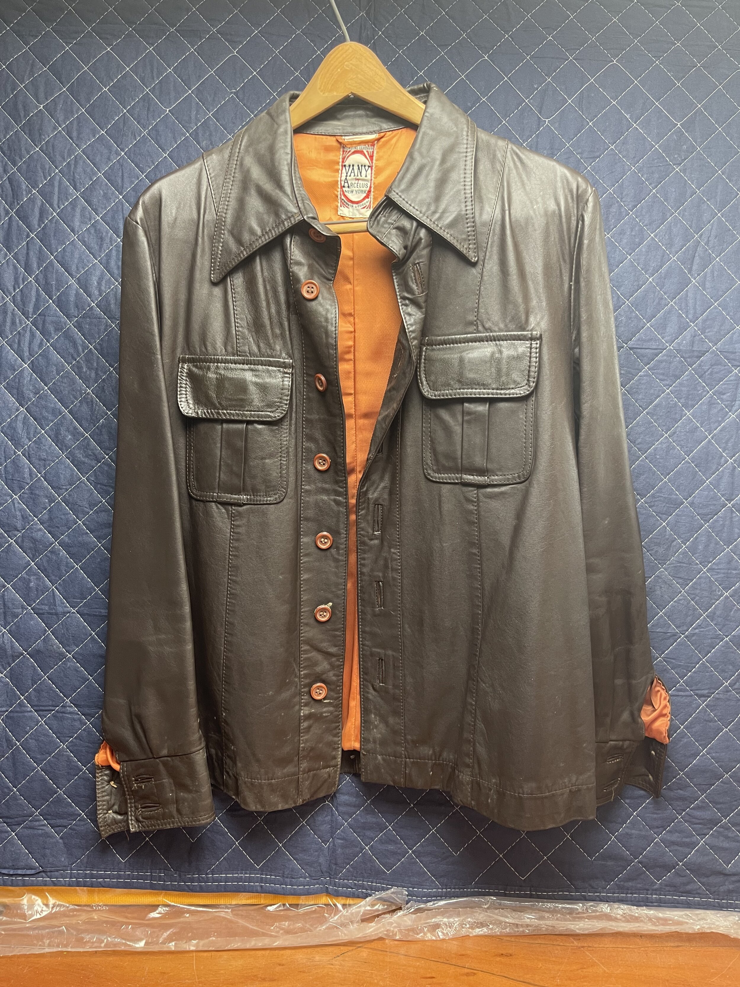 VANY by Arcelus New York Genuine Leather Vintage Jacket 