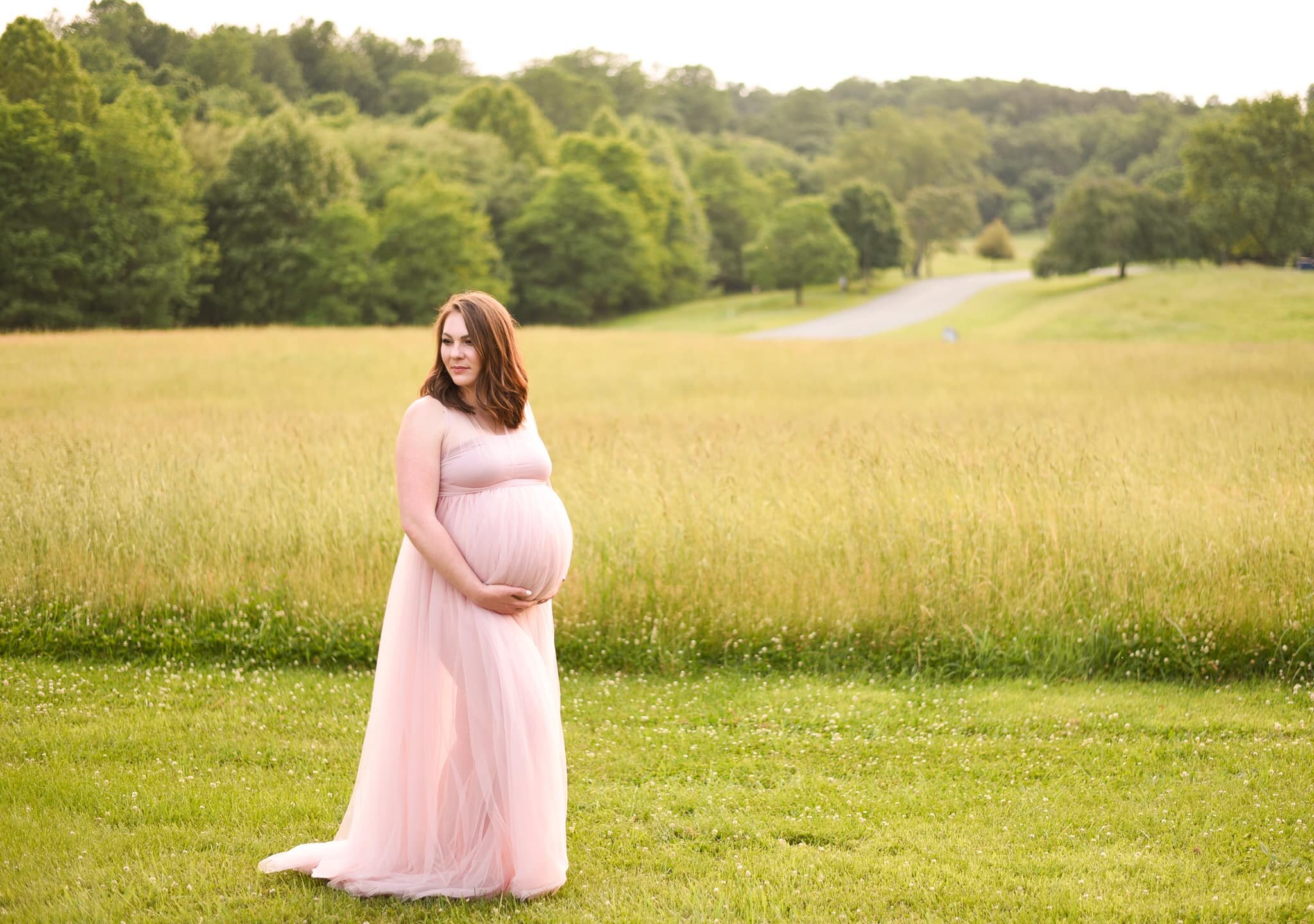 Maryland Maternity Photographer  Sunset Maternity Session on the Farm — Little  Snaps Photography