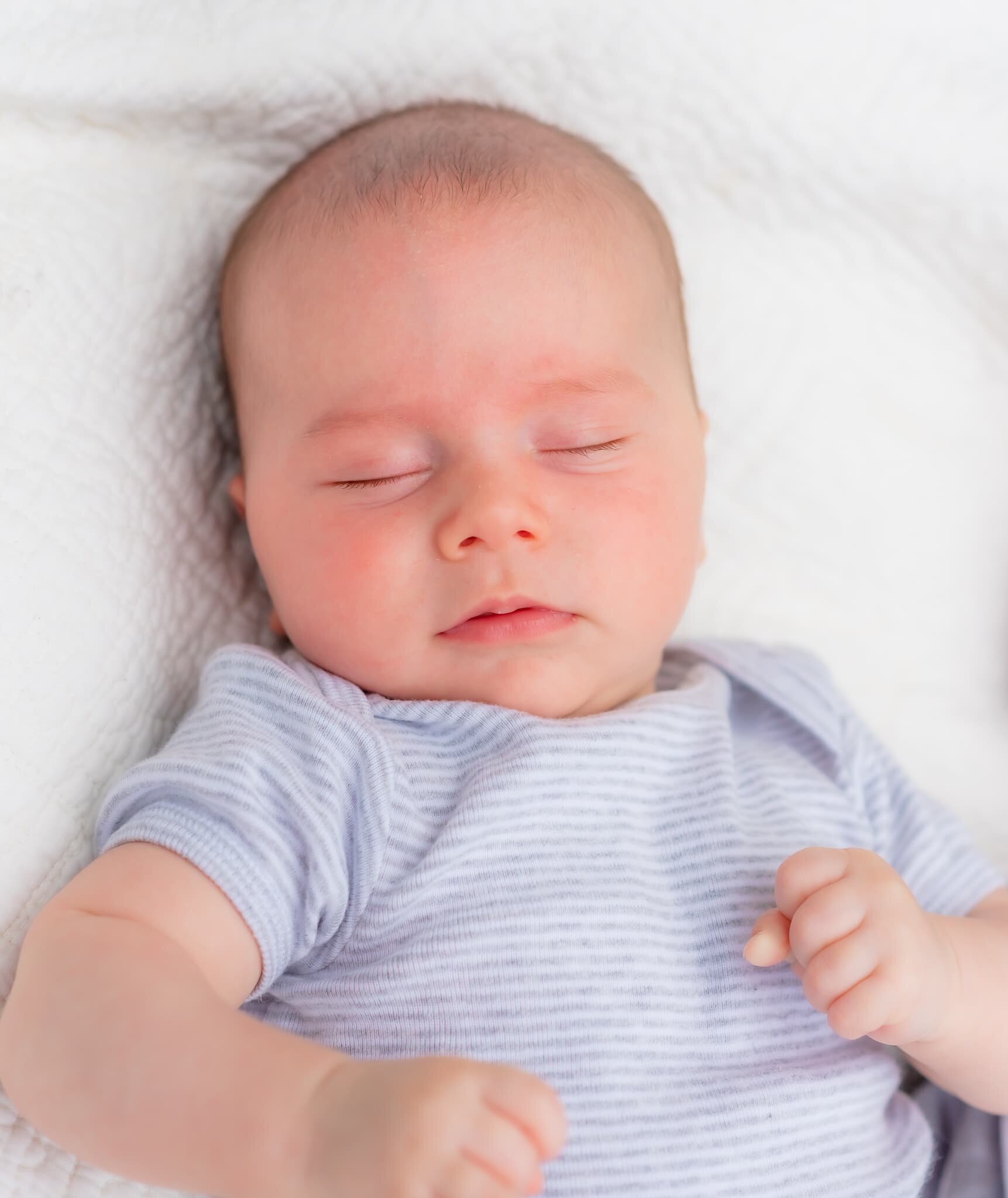 Bethesda Maryland Newborn Photoshoot - close-up of sleeping baby