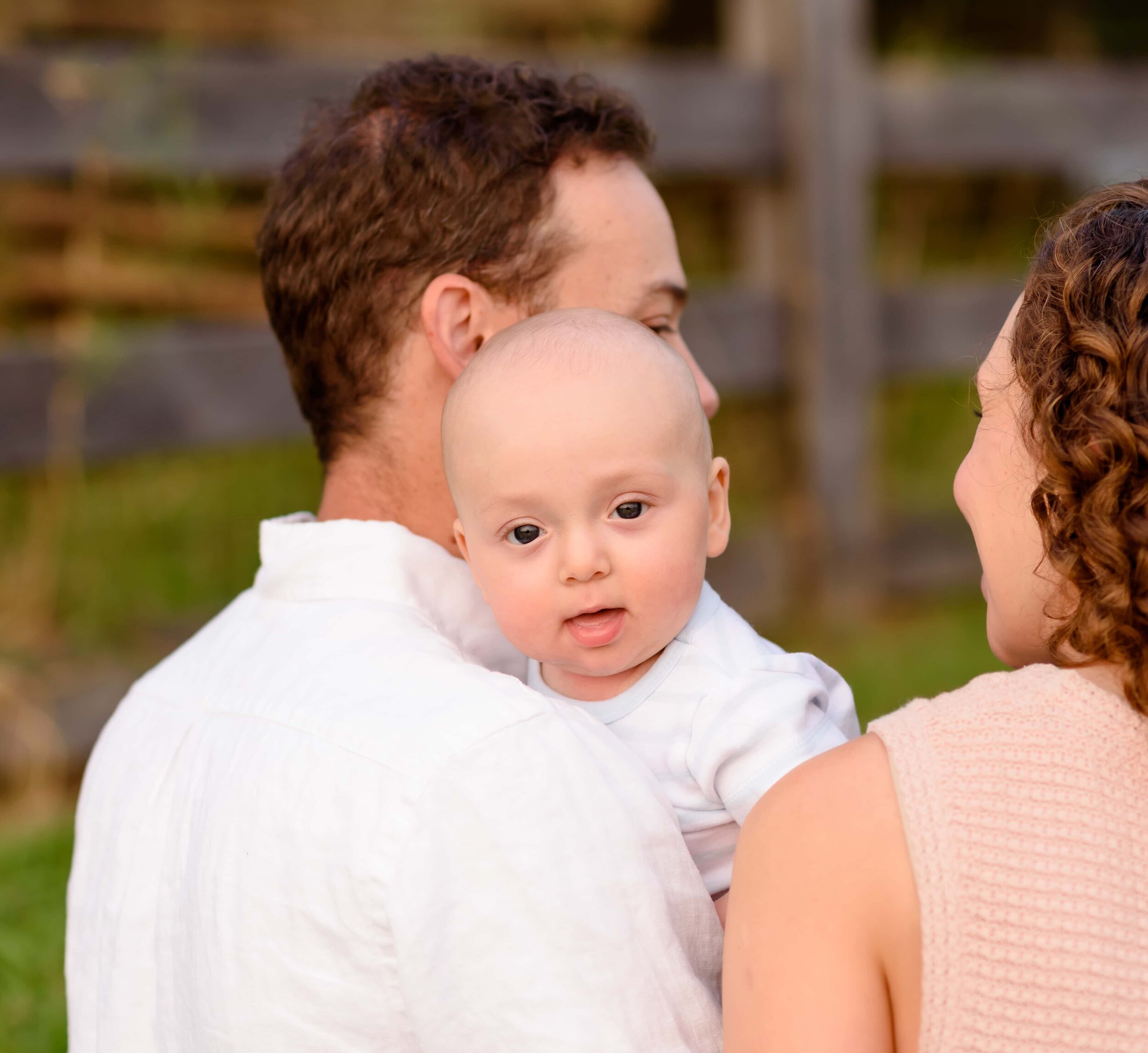 Maryland Newborn Photography - baby looking at camera