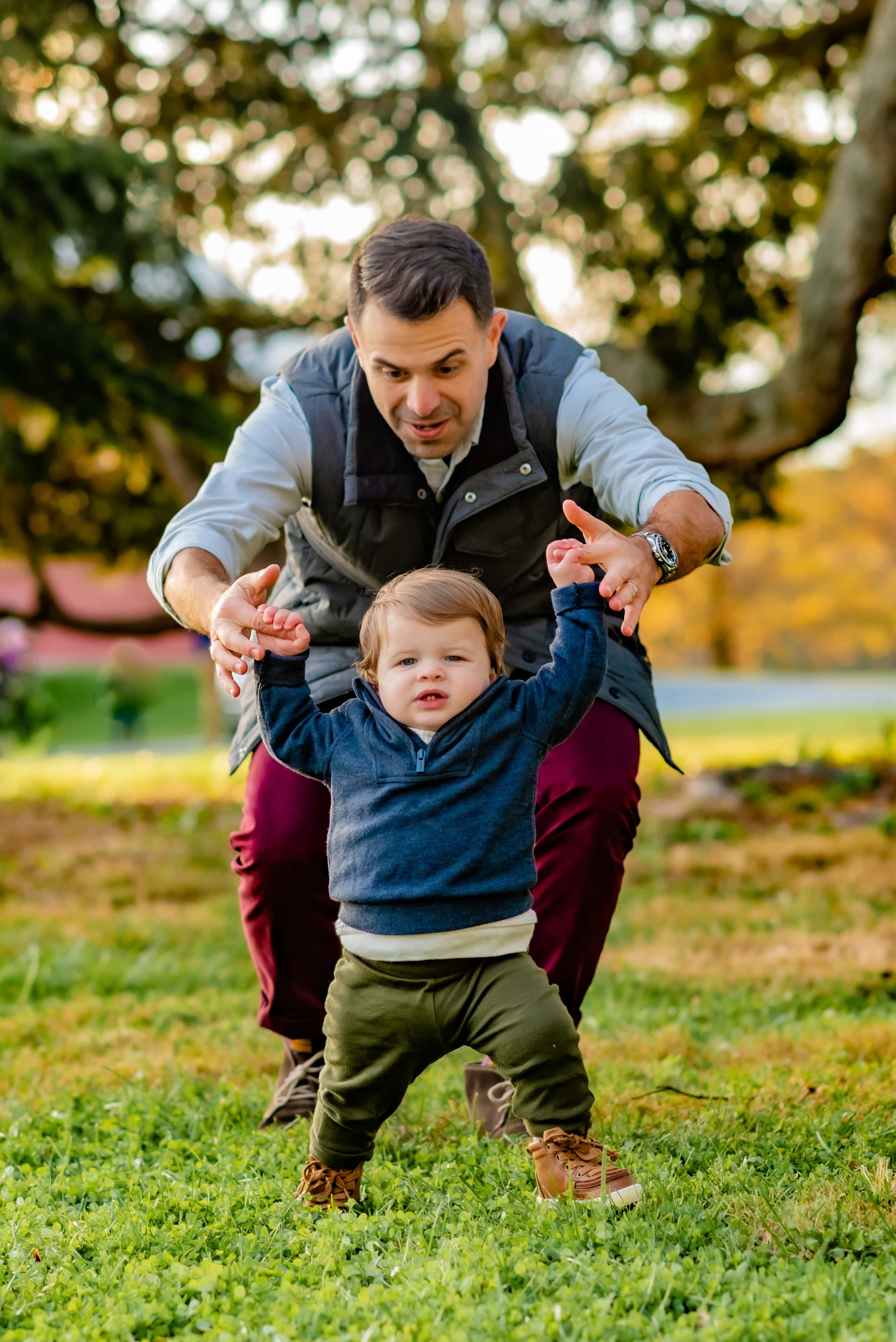 Maryland Fall Family Photo - Dad and Toddler Son