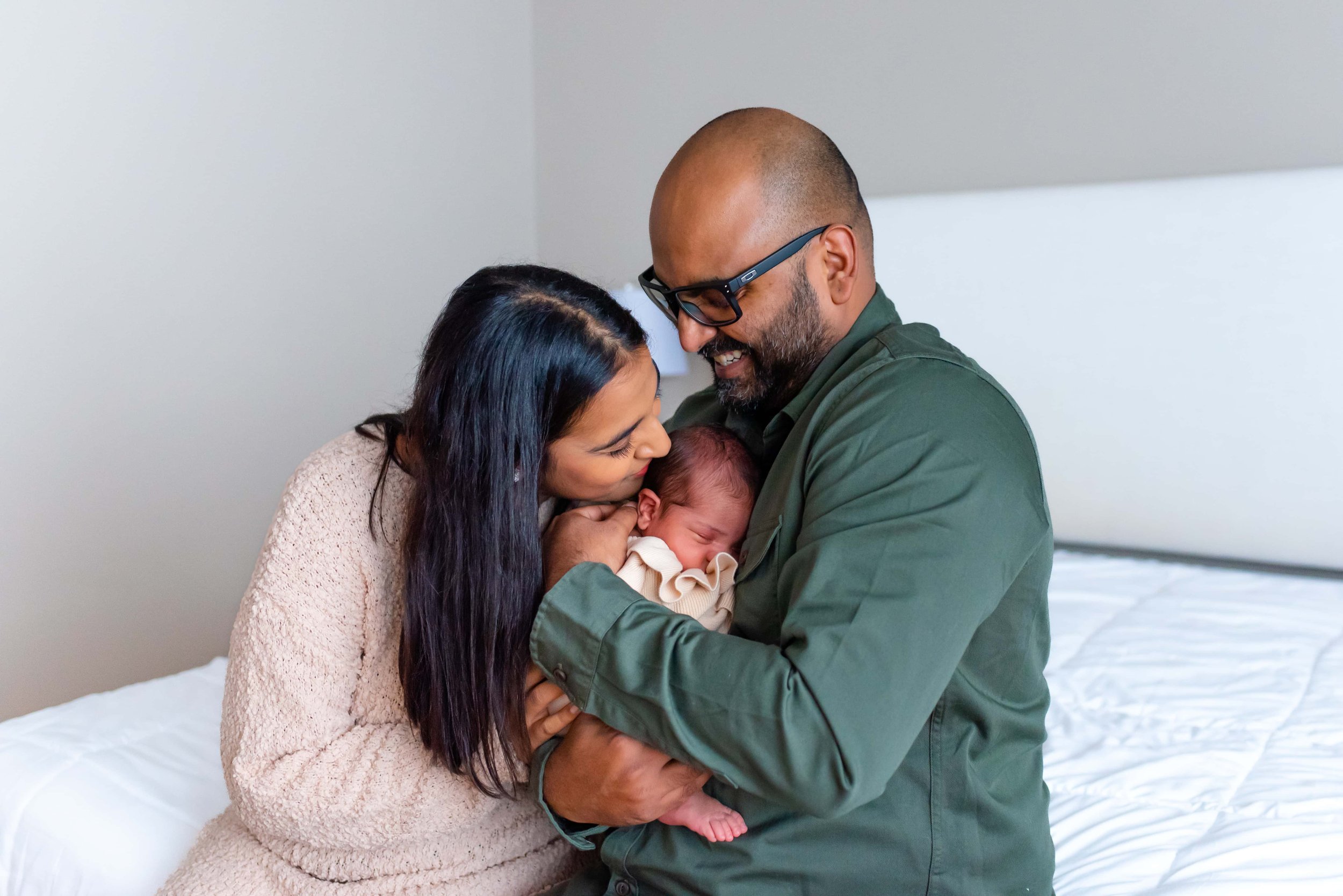 Newborn Photograph of a family 