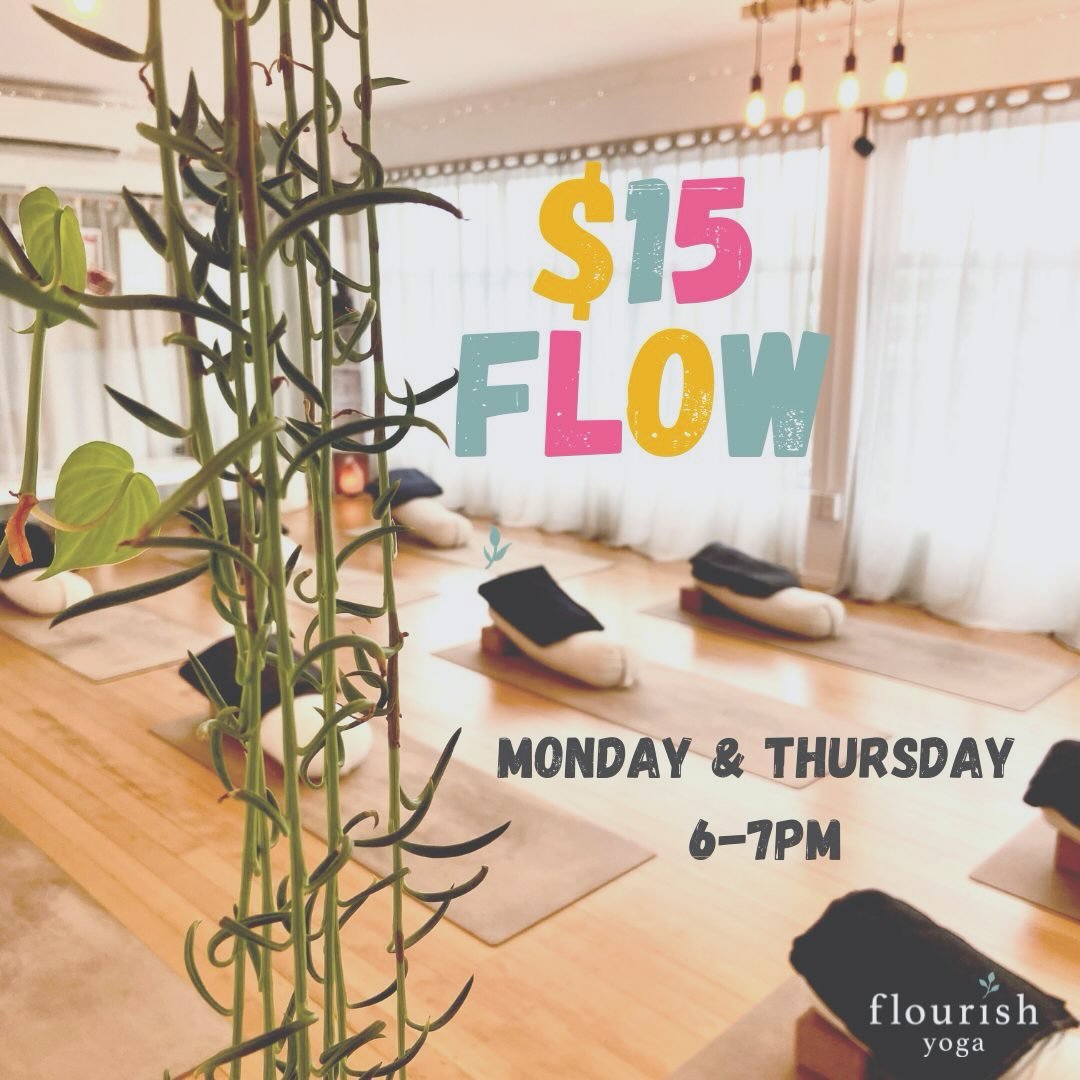 Monday &amp; Thursday Evening Flow 
6-7pm 
$15 drop-ins 🤍 

Monday 6-7pm All Levels Flow 
Thursday 6-7pm Slow Flow 

🤍🤍🤍
