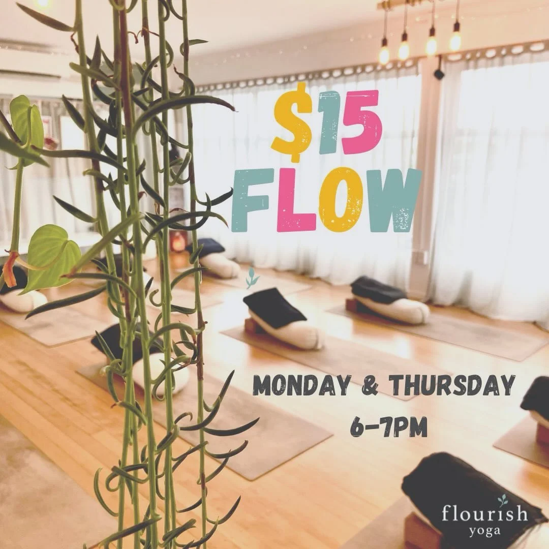 Monday &amp; Thursday Evening Flow 
6-7pm 
$15 drop-ins 🤍 

Monday 6-7pm All Levels Flow 
Thursday 6-7pm Slow Flow 

🤍🤍🤍