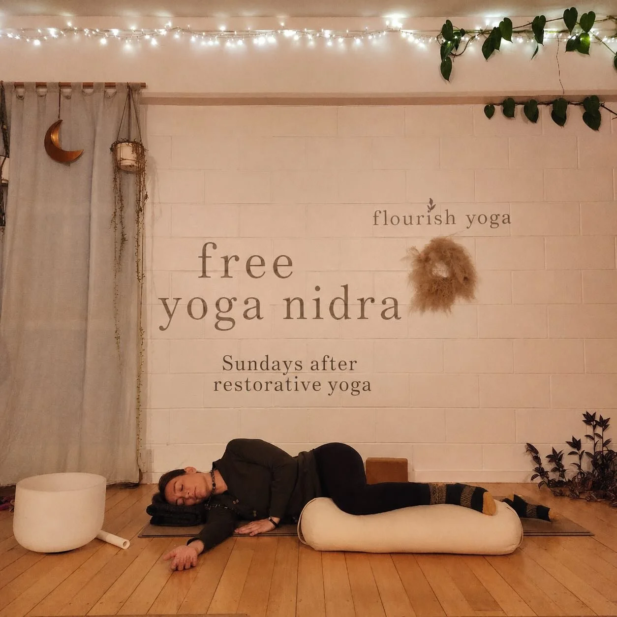 Journey into Stillness: Free Yoga Nidra with Francesca

​After a long week, there is no better gift for your nervous system than deep, conscious rest. Following her Sunday 5:00 pm Restorative class, Francesca is delighted to offer a complimentary 25-