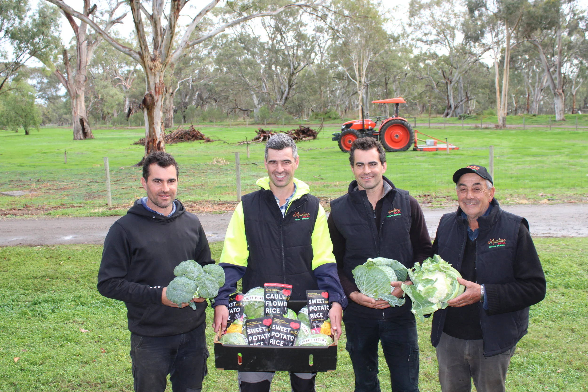 Some of the T Musolino &amp; Co team with their fresh and value-added products.