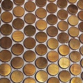 Tile Warehouse Vintage Penny Rounds Copper Mosaic Matt