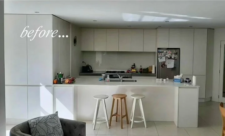 Nothing like a good before and after! 🙌
We are loving how the @cosentino_nz Dekton Neural benchtop has completely transformed this kitchen. Soft, timeless, and effortlessly stylish, the perfect finishing touch! 💛

Yellowfox Designer: Andrea Burney
