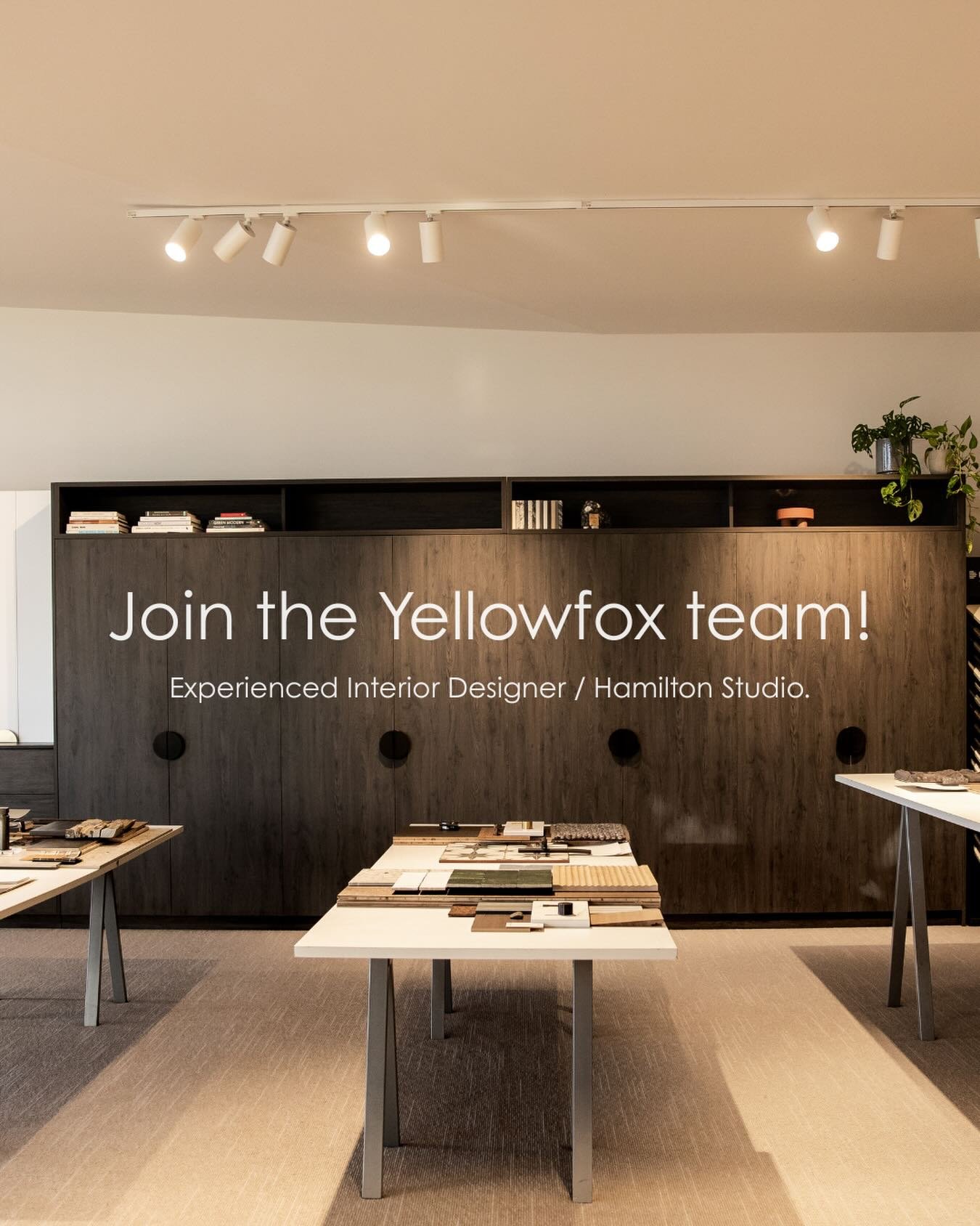 Ready for more in 2026? 

We are looking for an experienced interior designer who can dive straight into our Yellowfox projects, while servicing their own client base from our beautiful centrally located studio in Hamilton. 

Please contact Sophia Co
