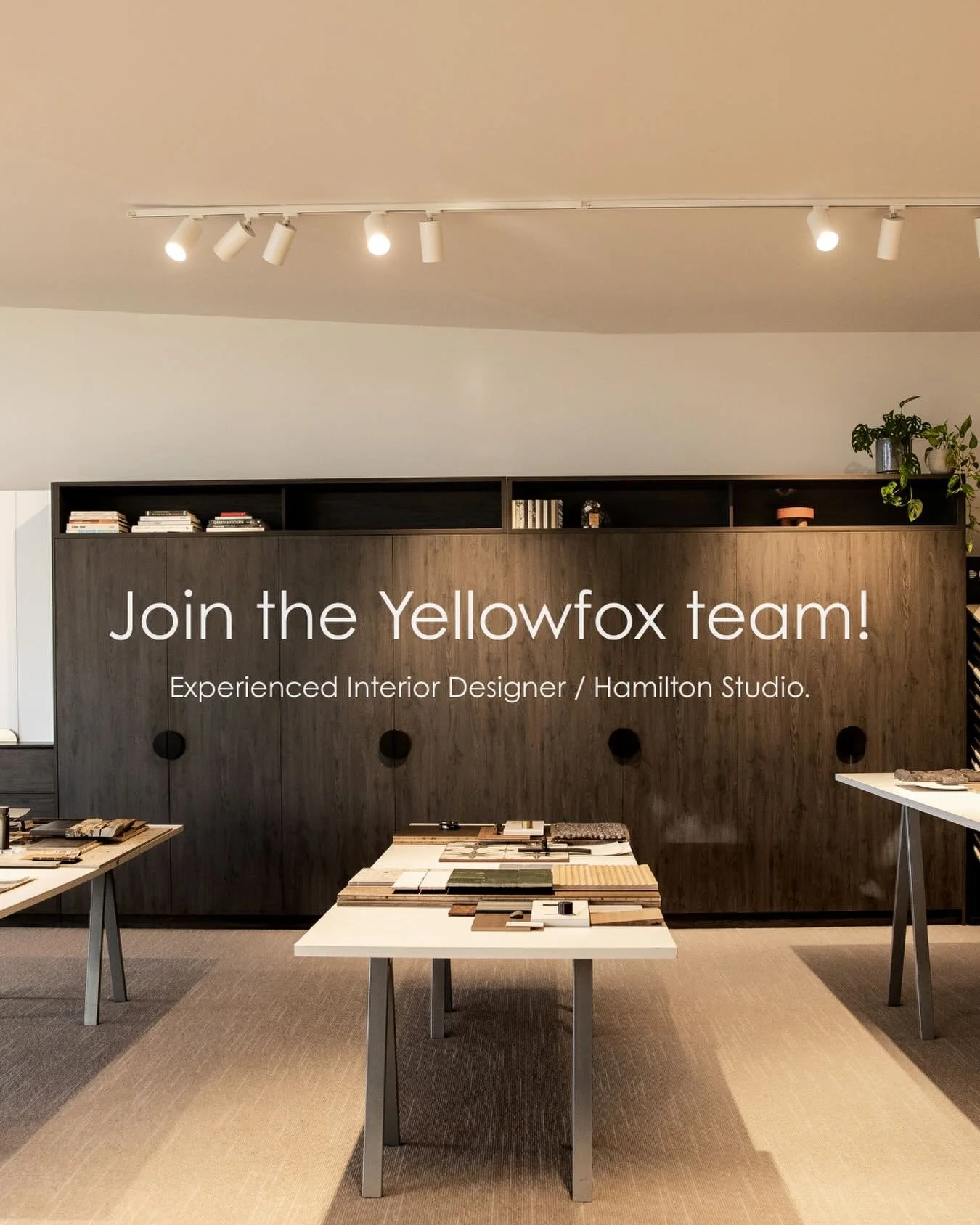 Ready for more in 2026? 

We are looking for an experienced interior designer who can dive straight into our Yellowfox projects, while servicing their own client base from our beautiful centrally located studio in Hamilton. 

Please contact Sophia Co