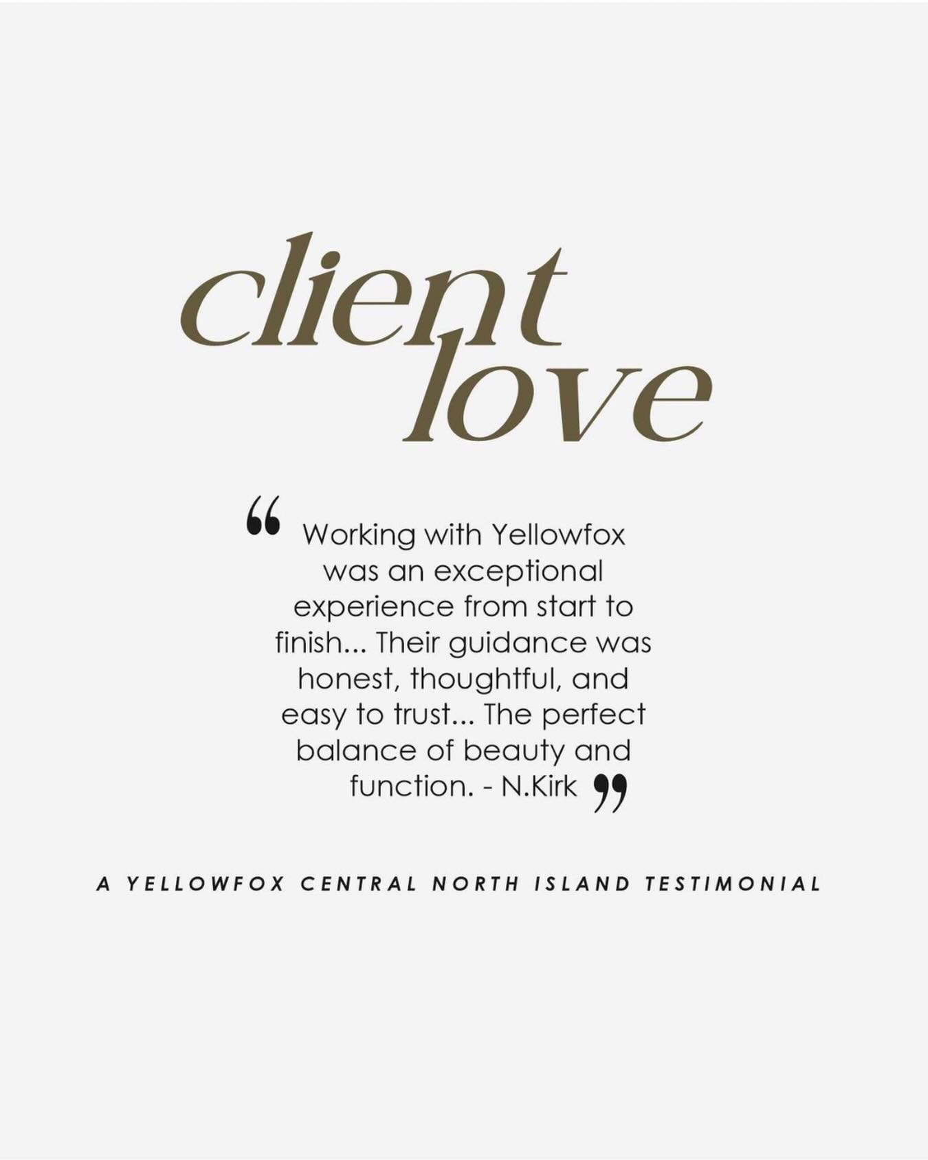 Thrilled to share the words of our delighted client who worked with our Yellowfox Hamilton Studio.

&ldquo;Working with Yellowfox was an exceptional experience from start to finish. Sophia and Kate took the time to truly listen to our ideas and visio