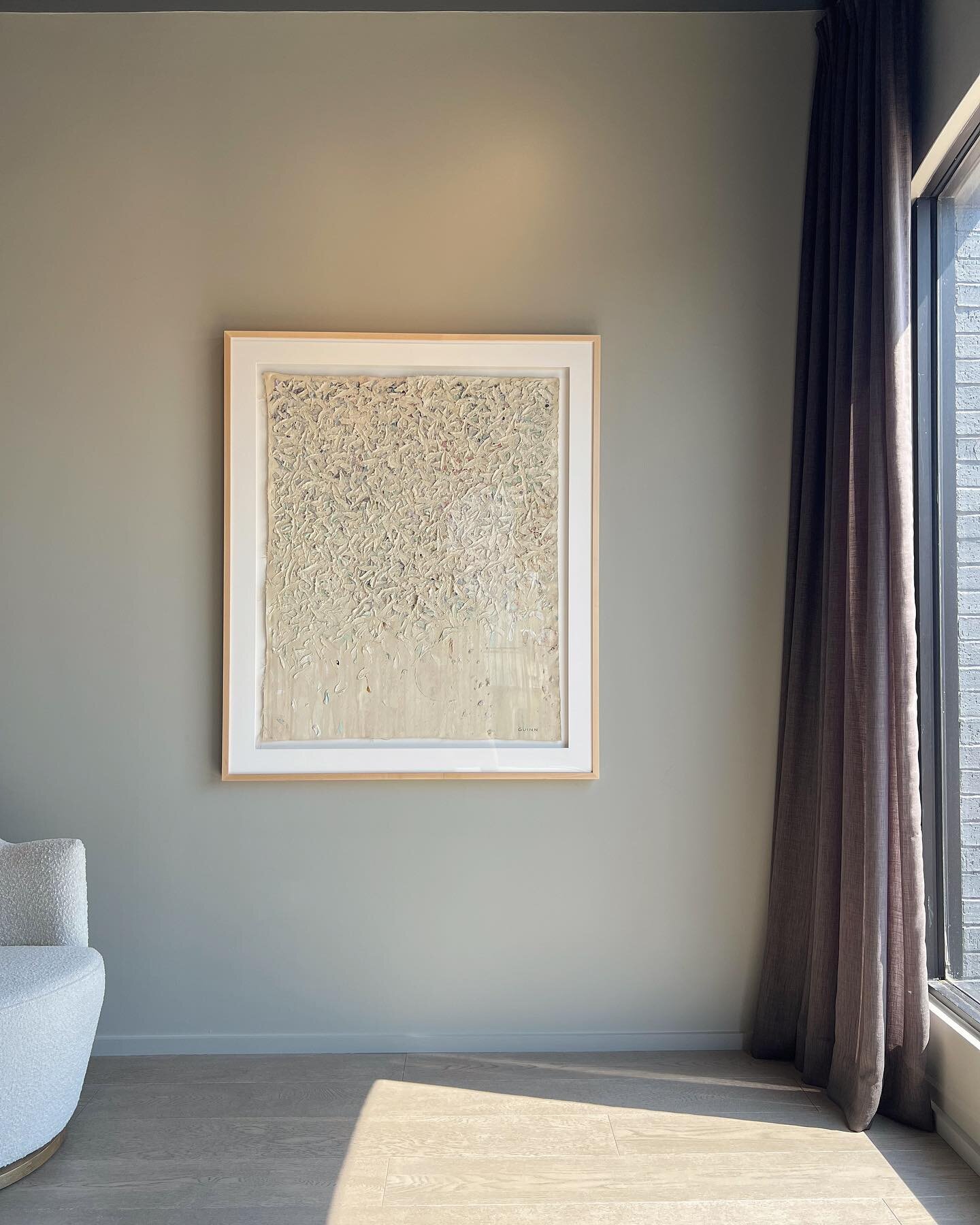New @tylerbuckguinn pieces going up in our front showrooms. Loving these neutrals on unstretched canvas! Each piece has signature Guinn elements but with a new and truly distinct style.

Foundation Study No. 2
@tylerbuckguinn
50&rdquo;x42&rdquo;
