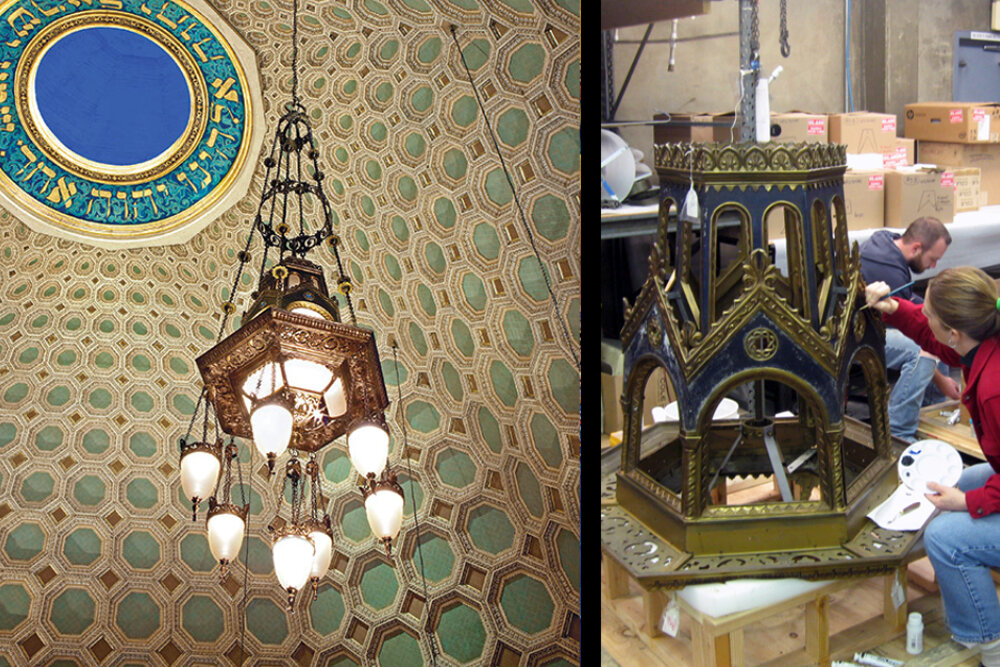 Wilshire Temple; retrofit-restore pendant