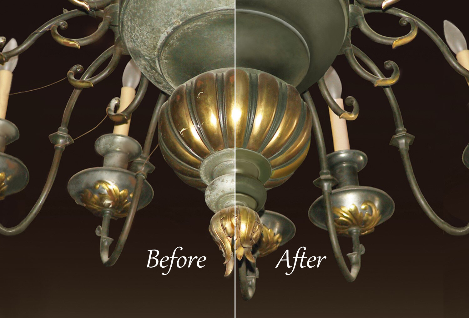 Greystone Mansion; restore-refurbished chandelier