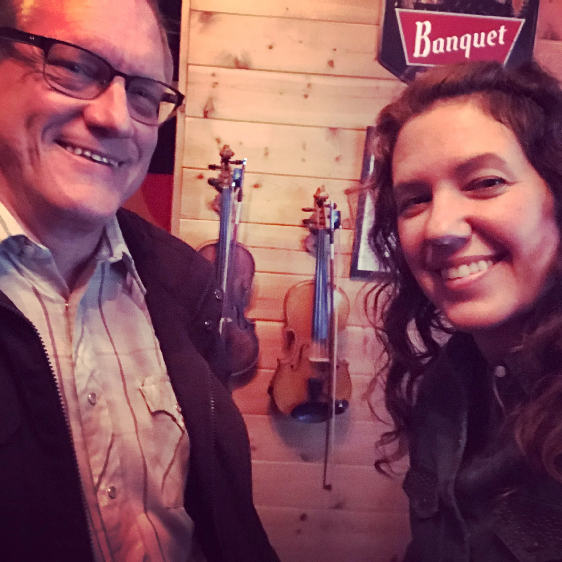 For my birthday Kevin and I put up twi fi fiddle hangers up at the Landmark
