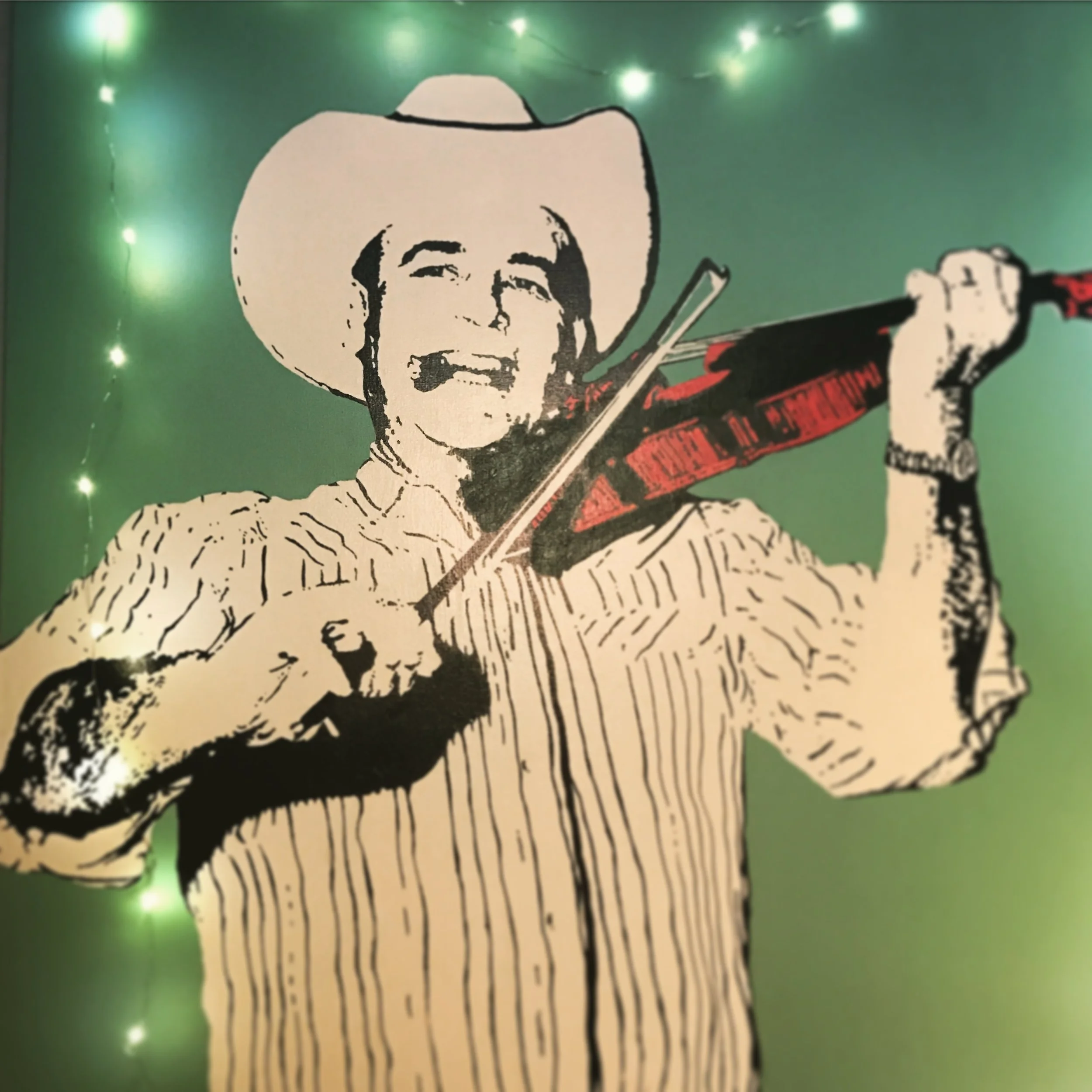 I made a painting of Bob Wills. Next up, Johnny Gimble