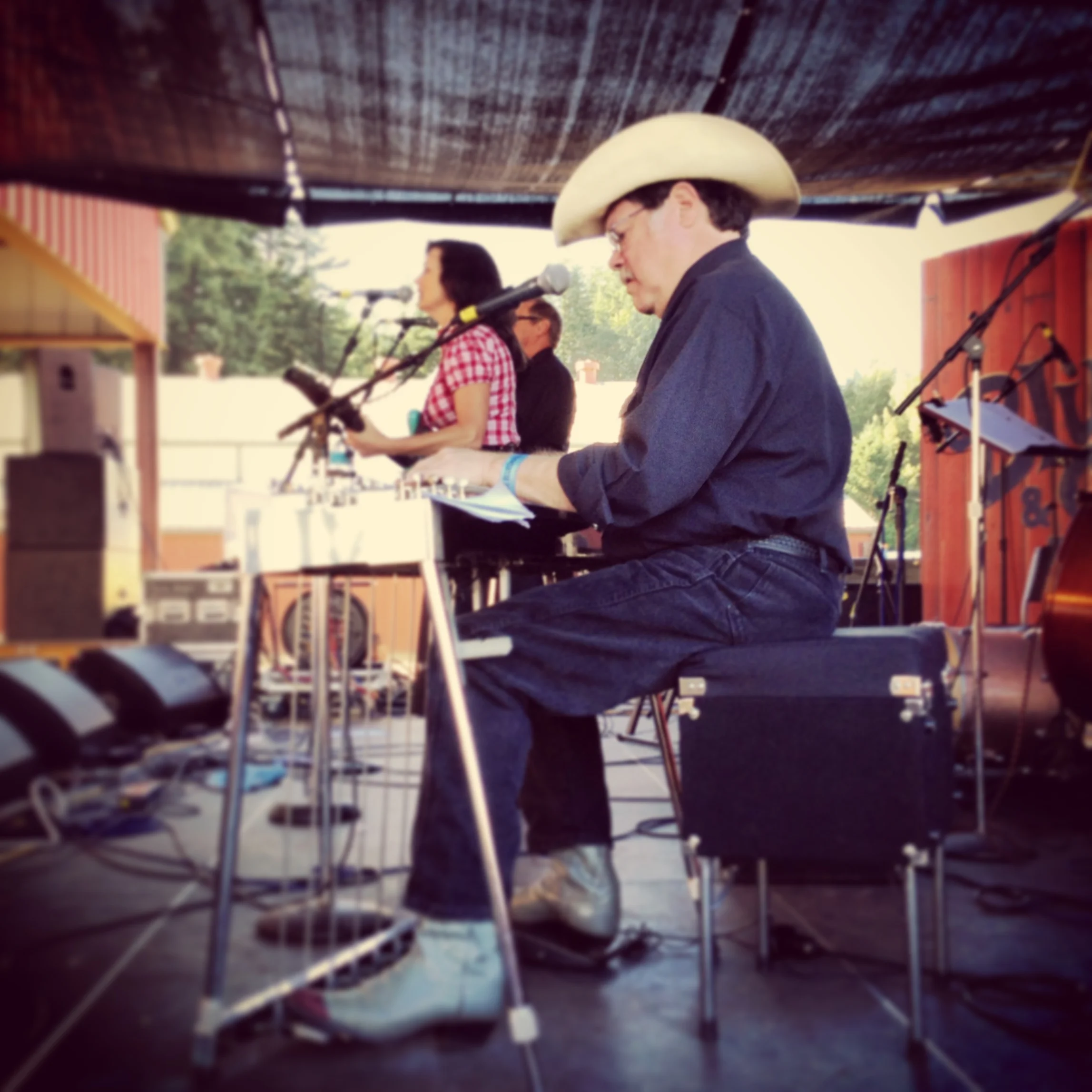 Harley James, Mary Rondthaler and Kevin killing it at Gorgegrass