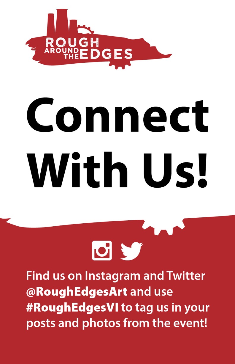 Event Poster—Rough Around the Edges Annual Art Show and Charity Auction