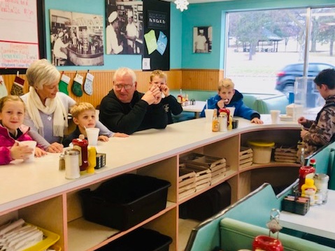 My parents with Clay and a few of his cousins.