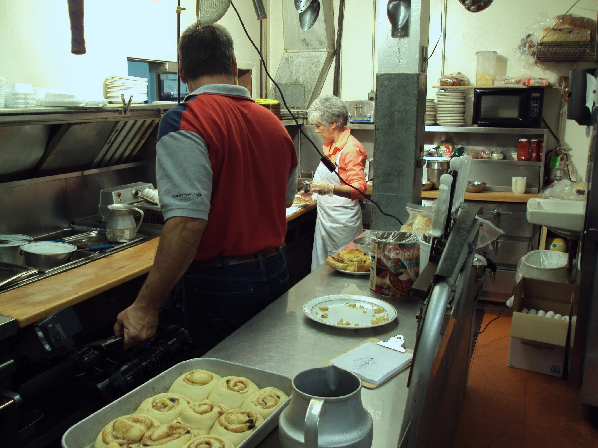 My cute Mom, Nancy- in the “built for short people” kitchen 2012. Destination Photo Shoot.