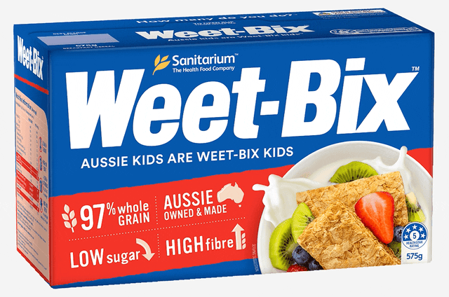 Weet-bix box with Area of interest with scores that transitions to a heatmap