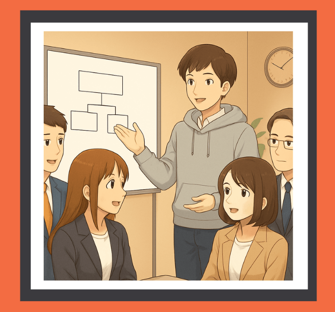 非技術職メンバーへの説明イラスト