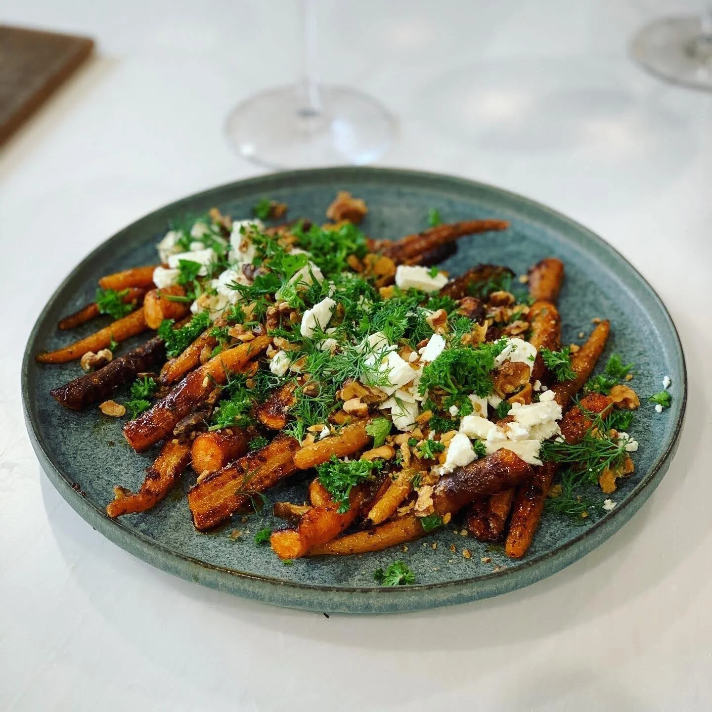 Roasted Carrots with Feta &amp; Walnuts
