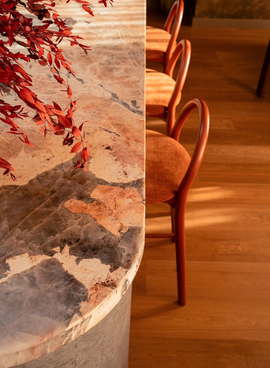 Photography of an interior 70s style in Merimbula, view of the kitchen bench
