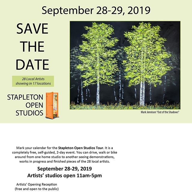 Go check out some of the awesome artists that help make up The Great 80238 this weekend.

#thegreat80238 #stapletondenver #stapletonopenstudios #localartists #denvercolorado