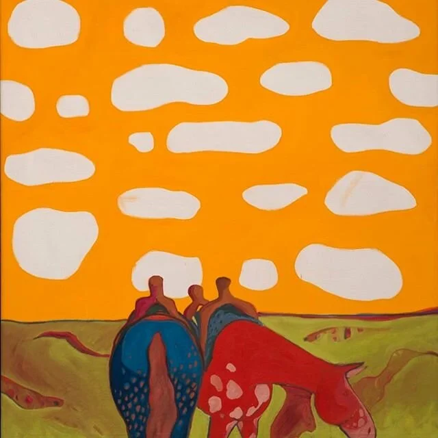 T.C. Cannon (Kiowa/Caddo): „All the Tired Horses in the Sun“ (1971–72). (Foto: Sammlung Tia). #colours #designinspiration #colourscheme #yellow #interiordesign #horsesindesign #artininterior #artisourweapon
