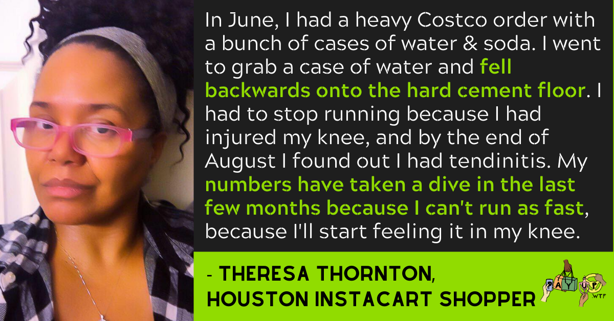 "With Costco orders on Instacart, there’s a huge risk of injuring yourself."