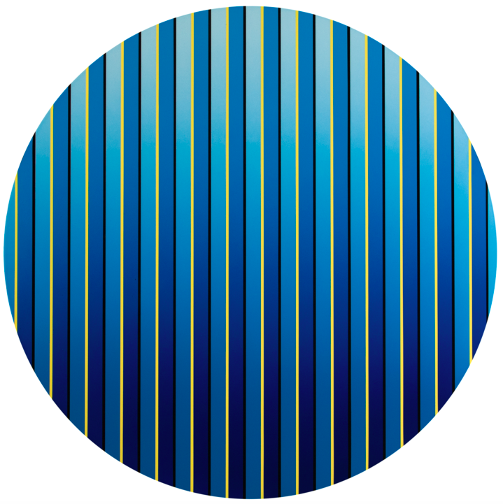 Lacquer watercolor technique on dibond, 100x100 cm