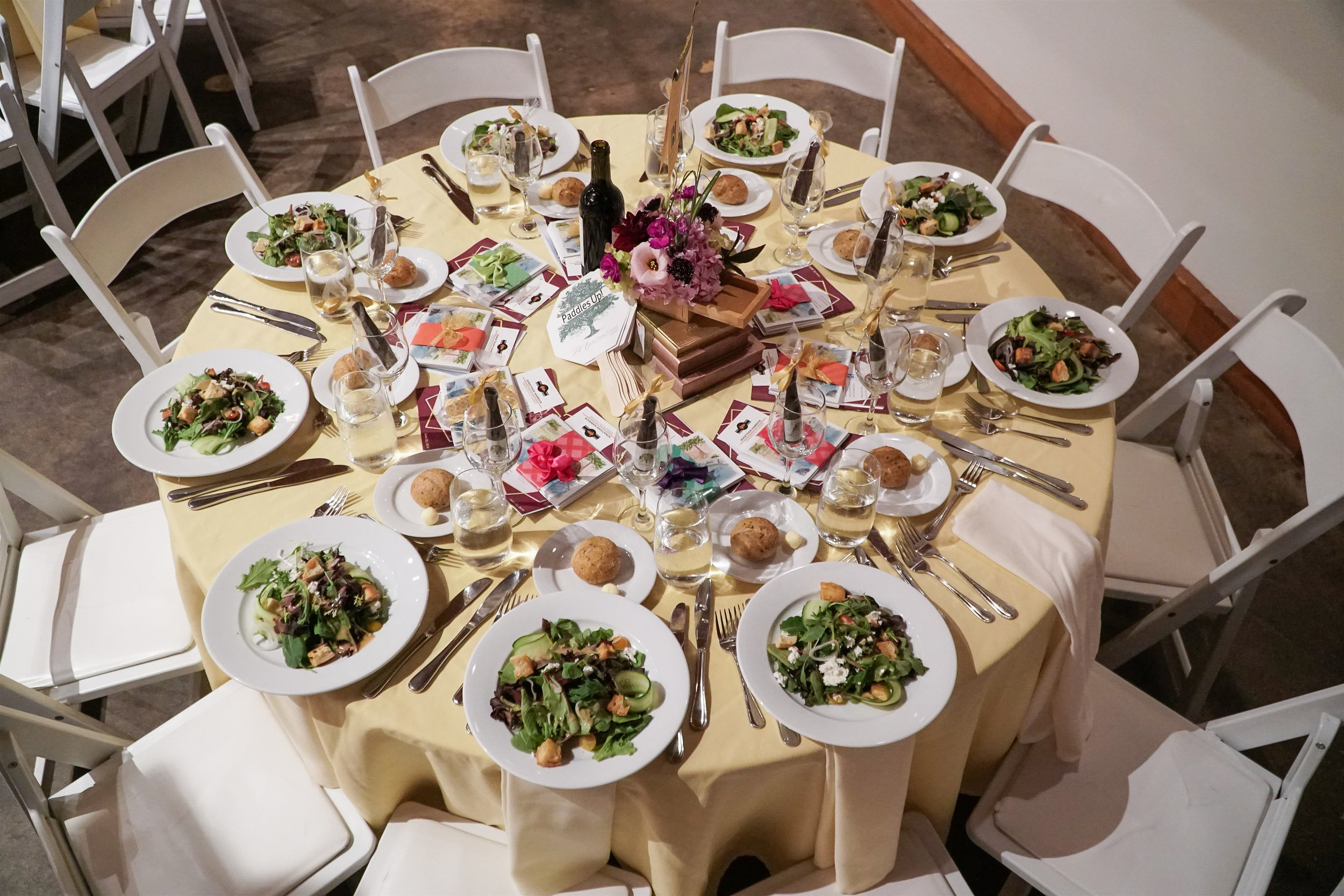 Aerial Shot of Tablescape