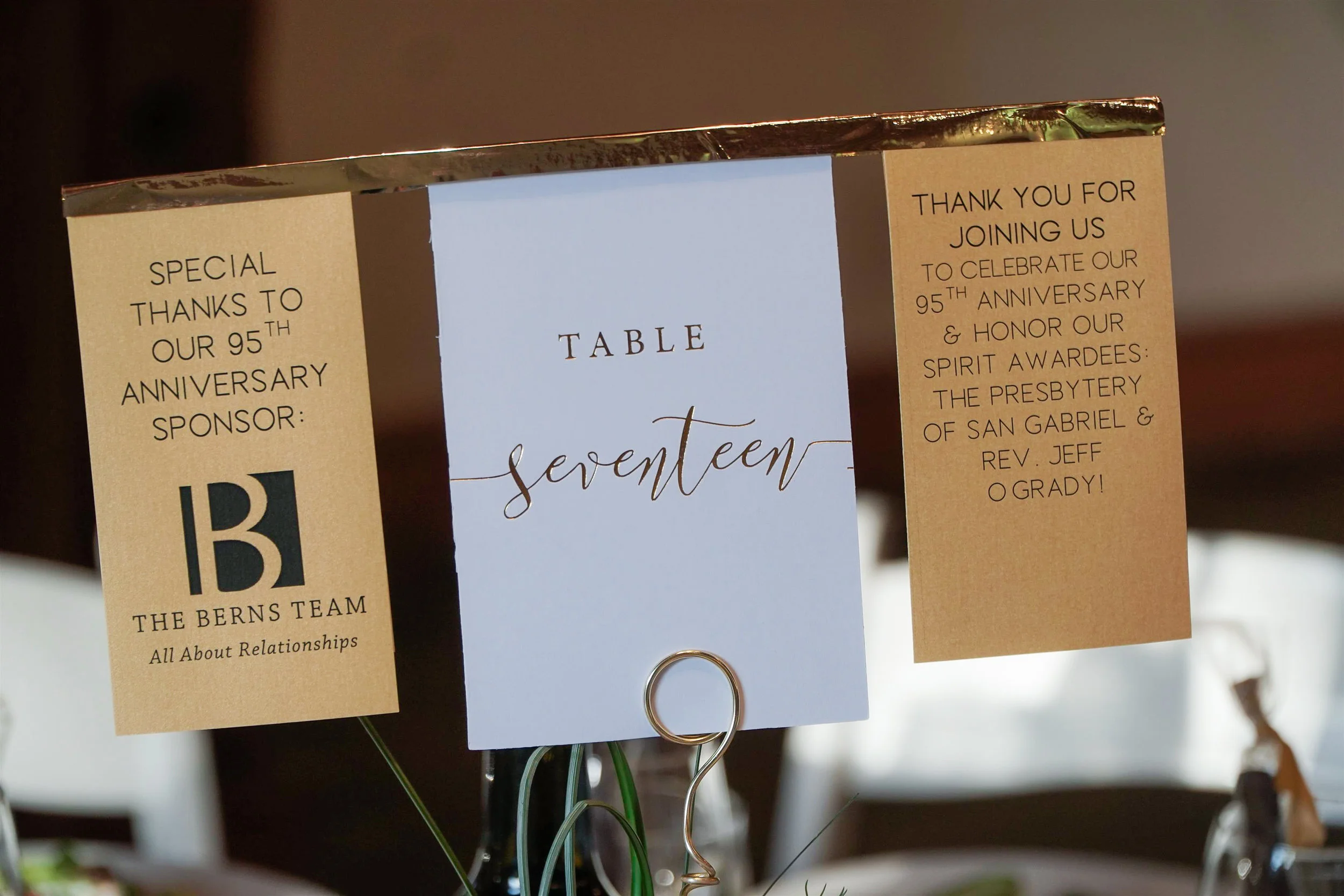 Table Numbers