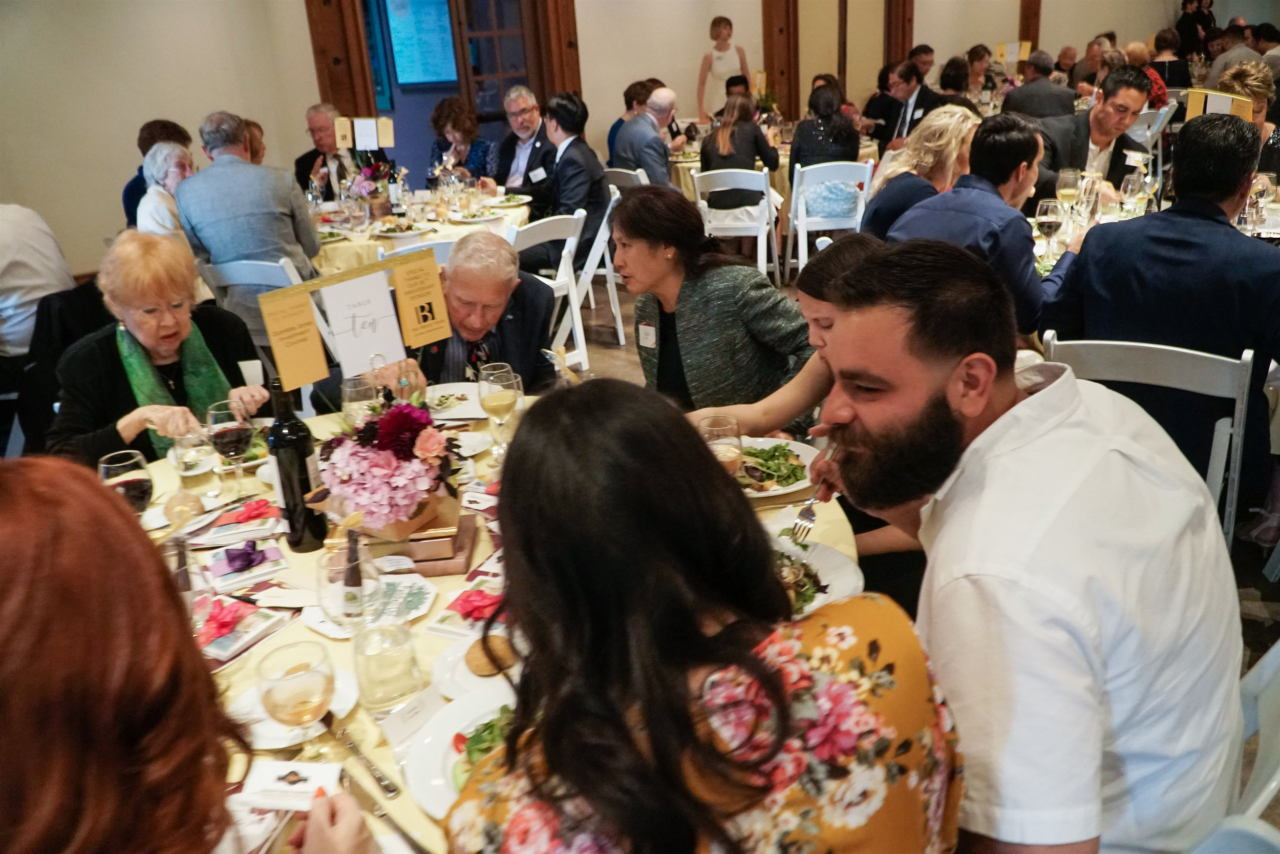 Guests chatting during Gala dinner.  