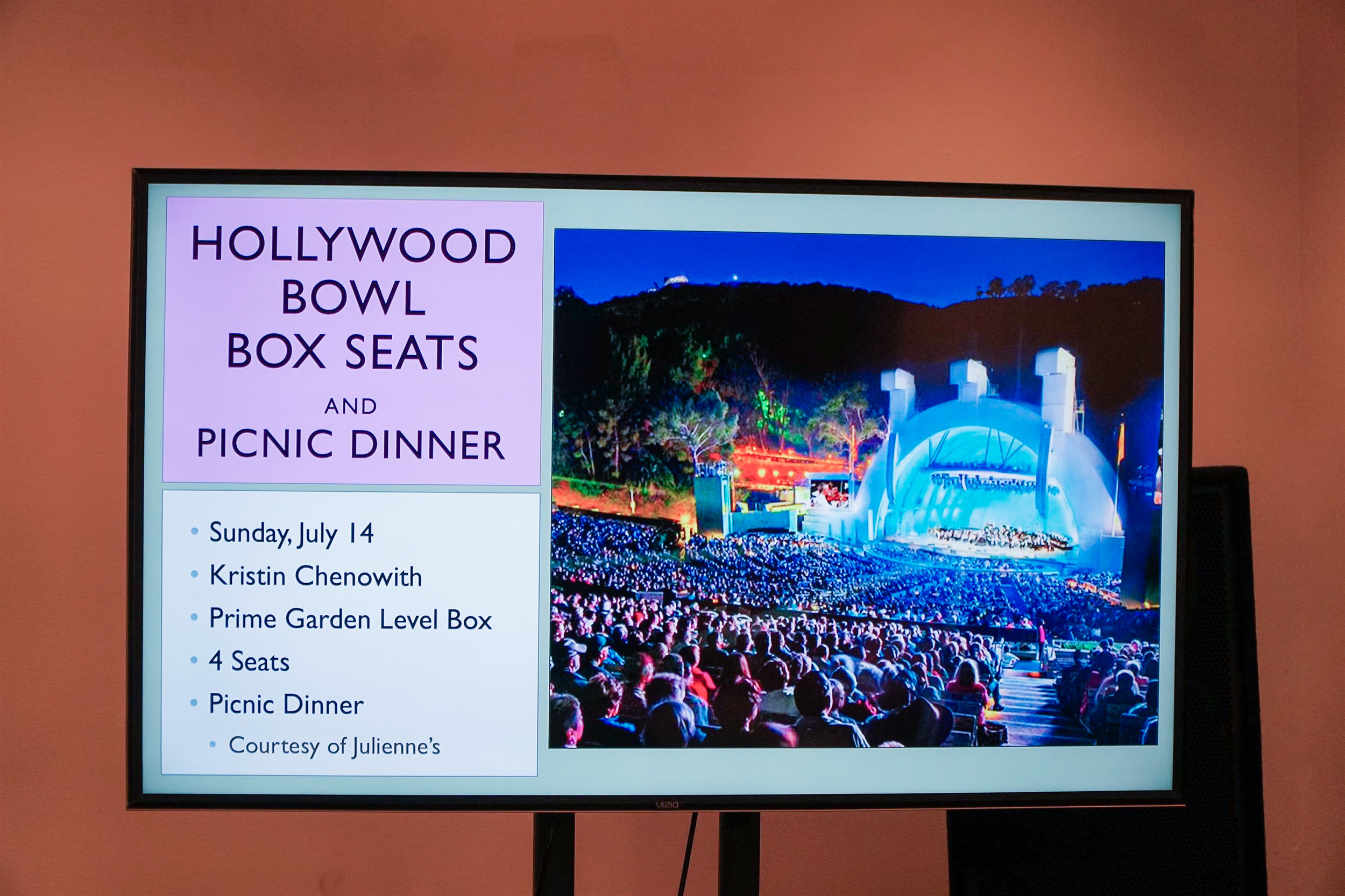 Hollywood Bowl Box Seats -Live Auction 
