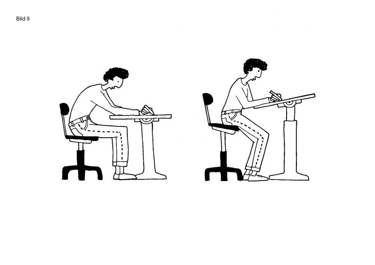 Illustration från boken “Sittande barn”.