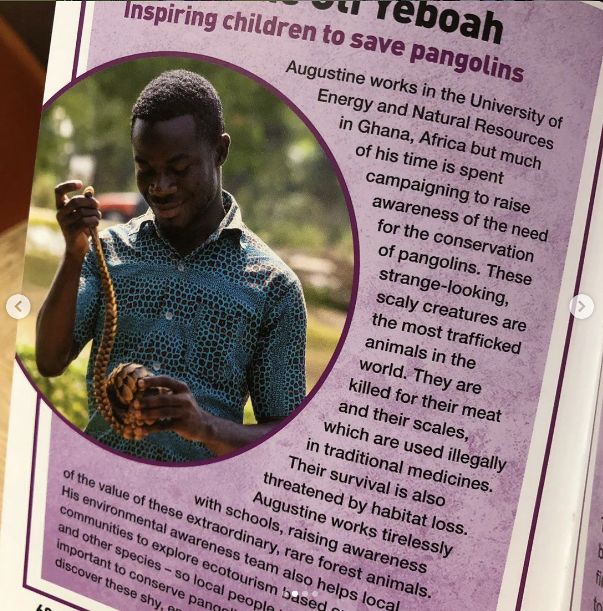 Project leader Augustine Oti Yeboah, featured in Eco Warrior: pocket manual. 