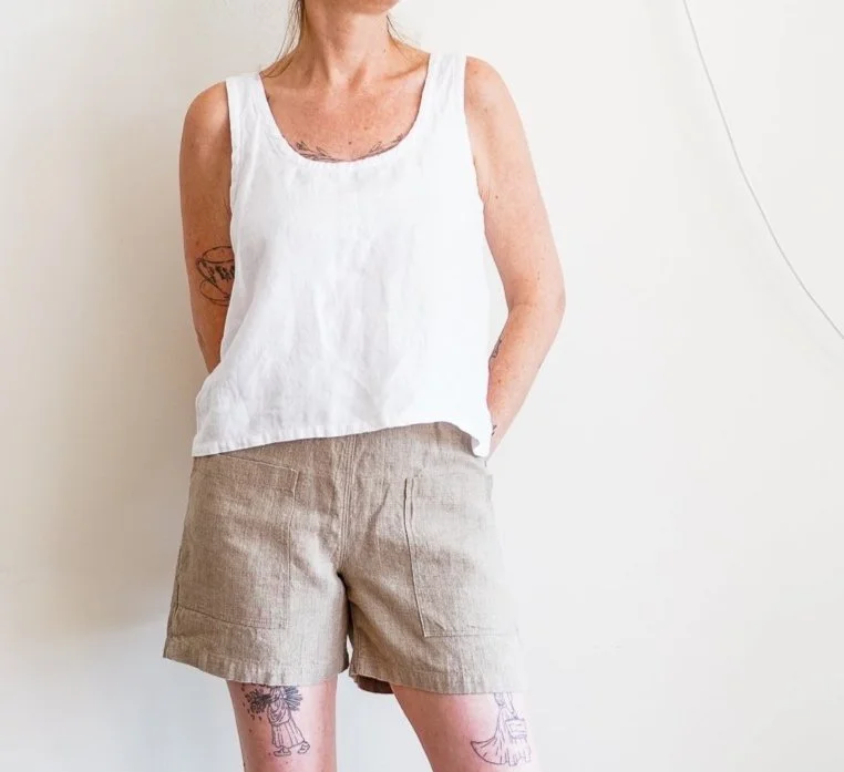 Nola Moss Linen Top-