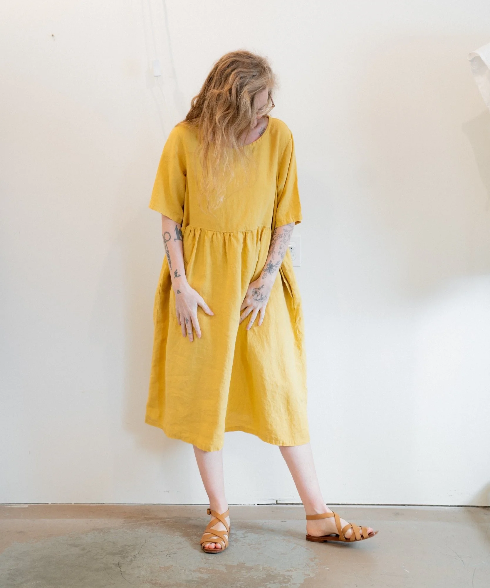 TESSA #2 Midi length with 1/2 sleeves