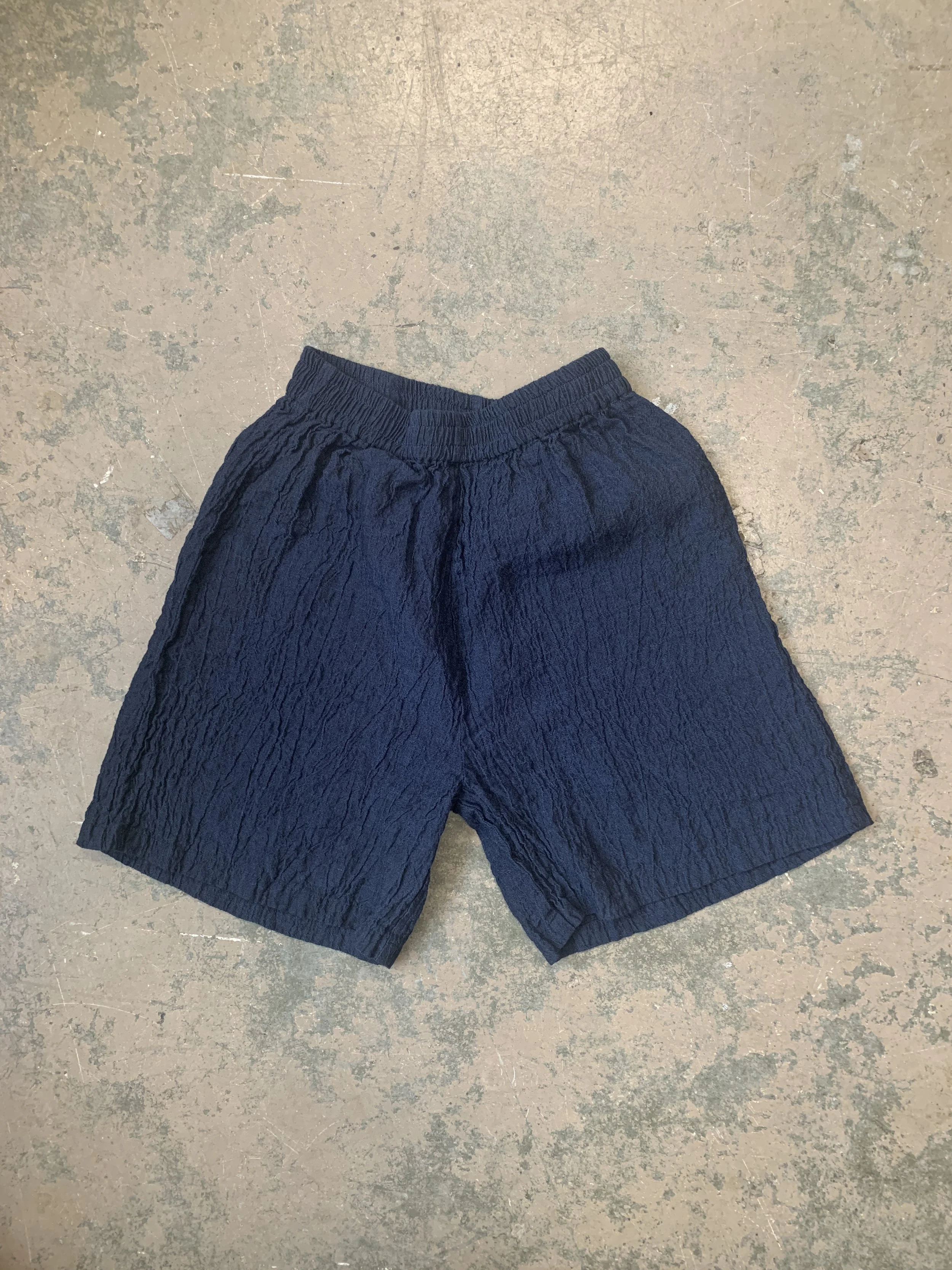 Clara Crinkle Shorts in Indigo / size M | Ready to Wear