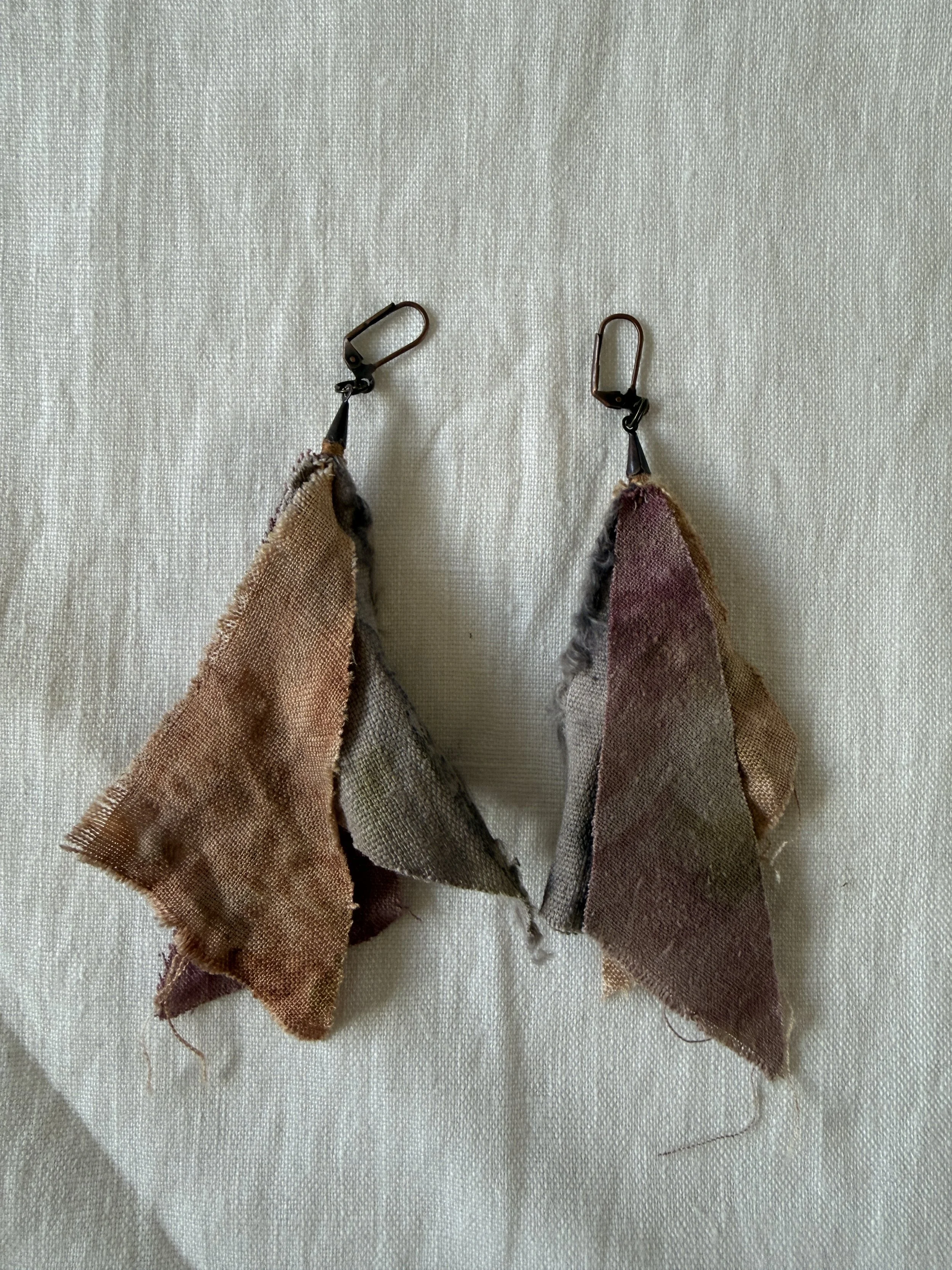 Botanically Dyed Earrings - #017 / Ready to Ship