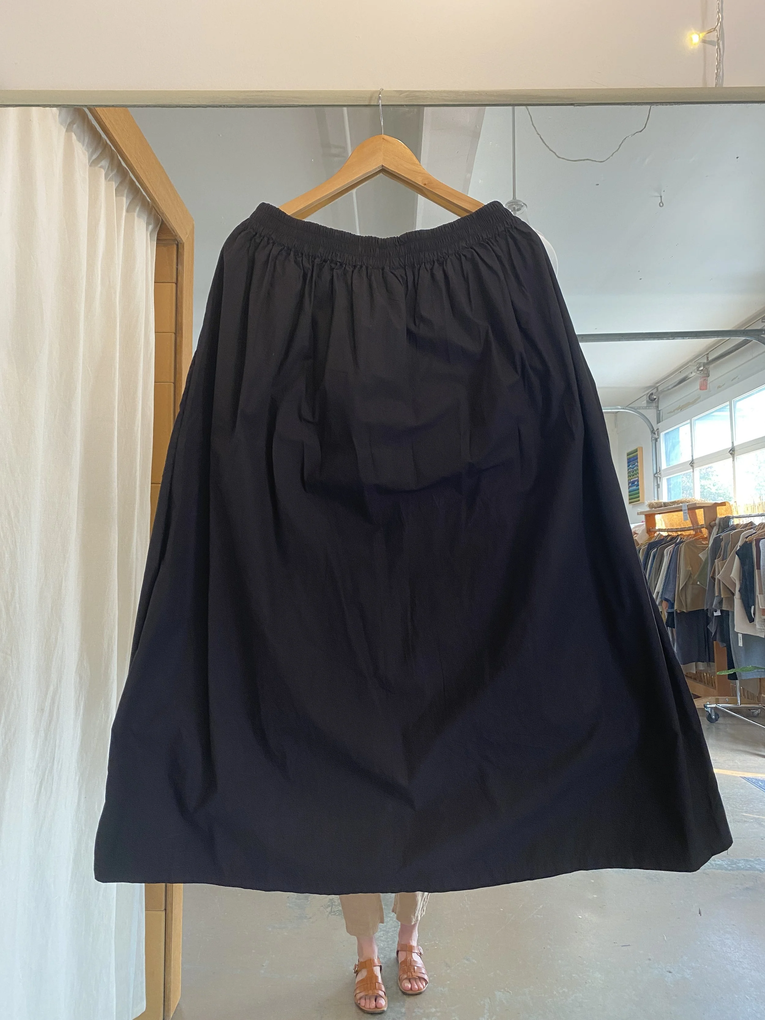 Betty Skirt in Black Cotton Poplin - size 3 | RTW